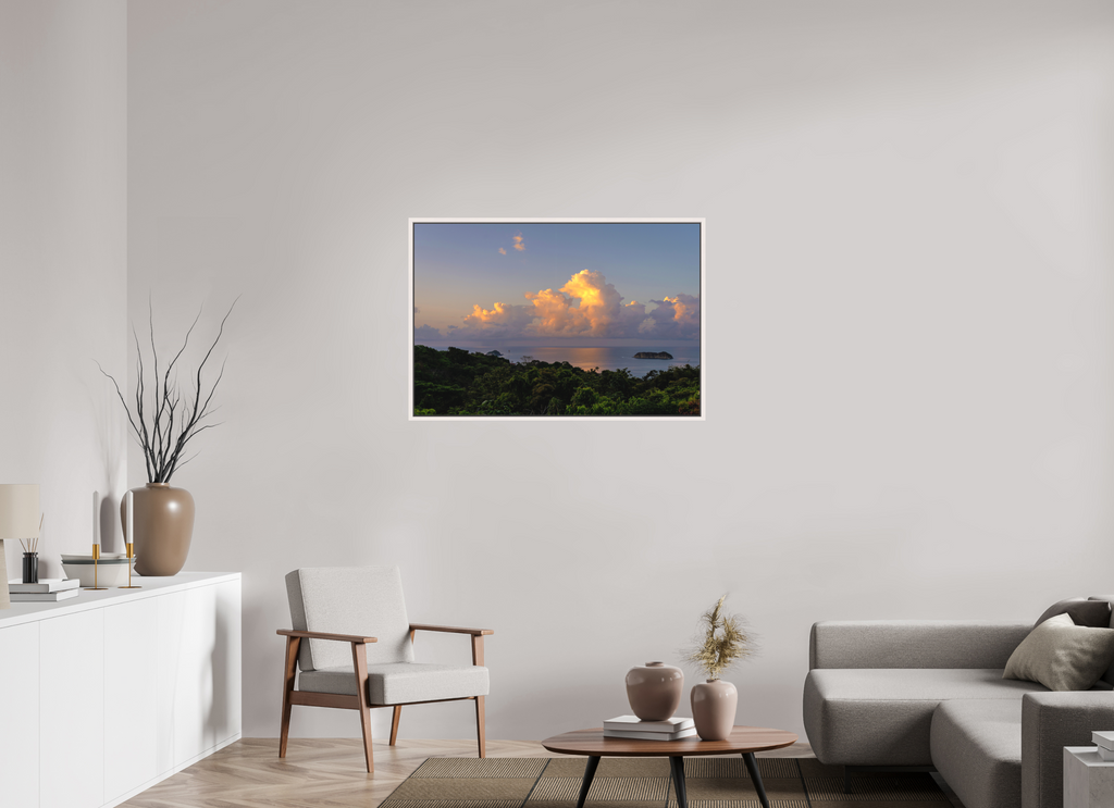 105 x 70 cm, Matte Canvas 15 mm Frame Morning Clouds - Costa Rica