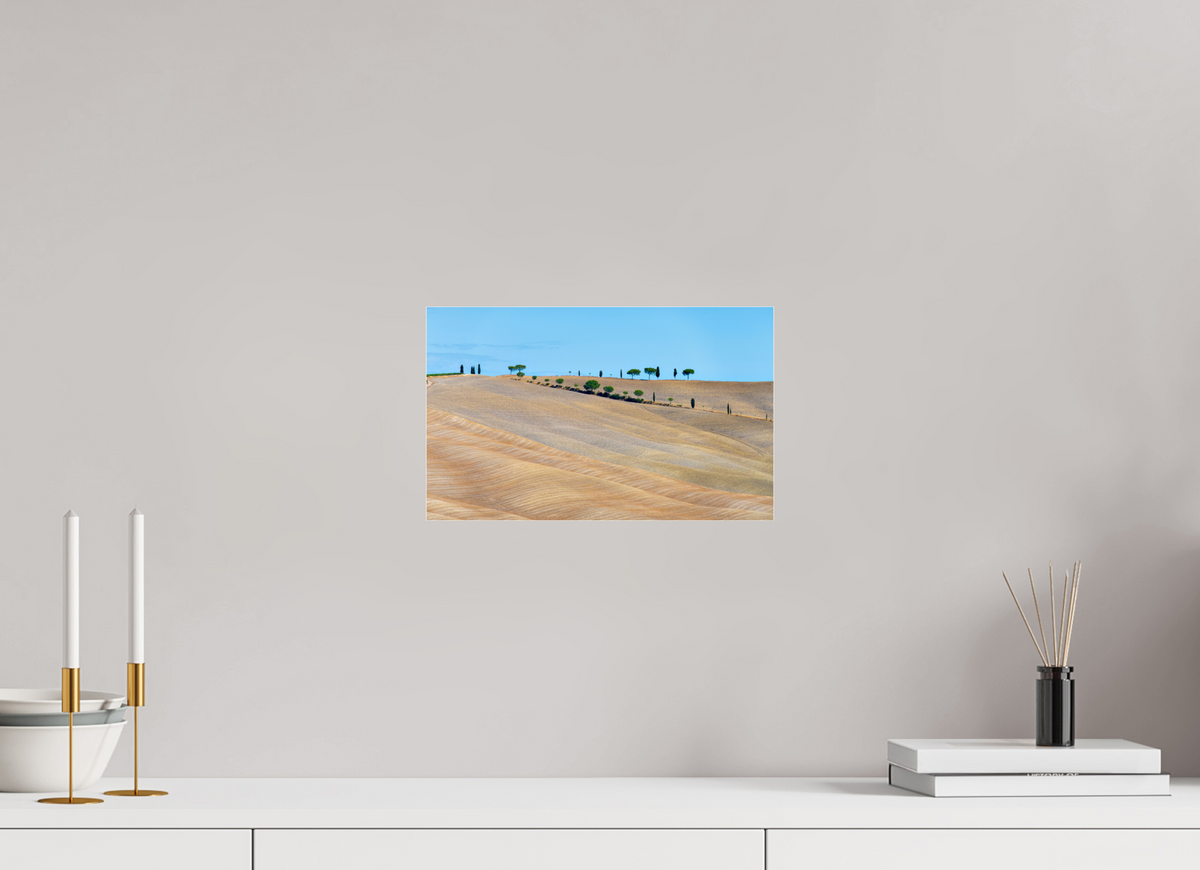 32.5 x 20 cm, Photo Print Under Acrylic Glass Waves of the Harvest, Tuscany, Italy