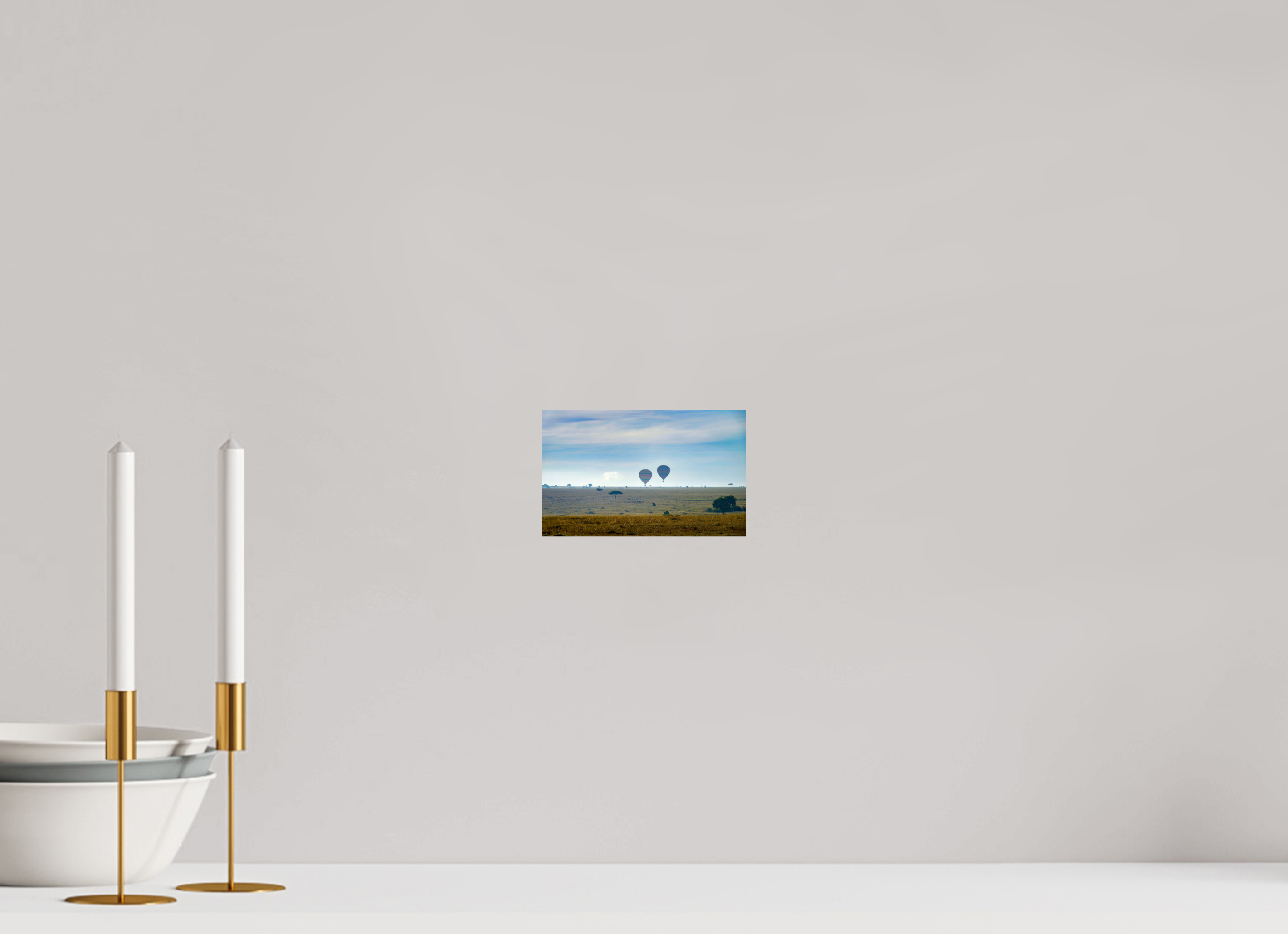 16.1 x 10 cm, PH Print On Fujiflex High Gloss Hot-air Balloon over the Savanna