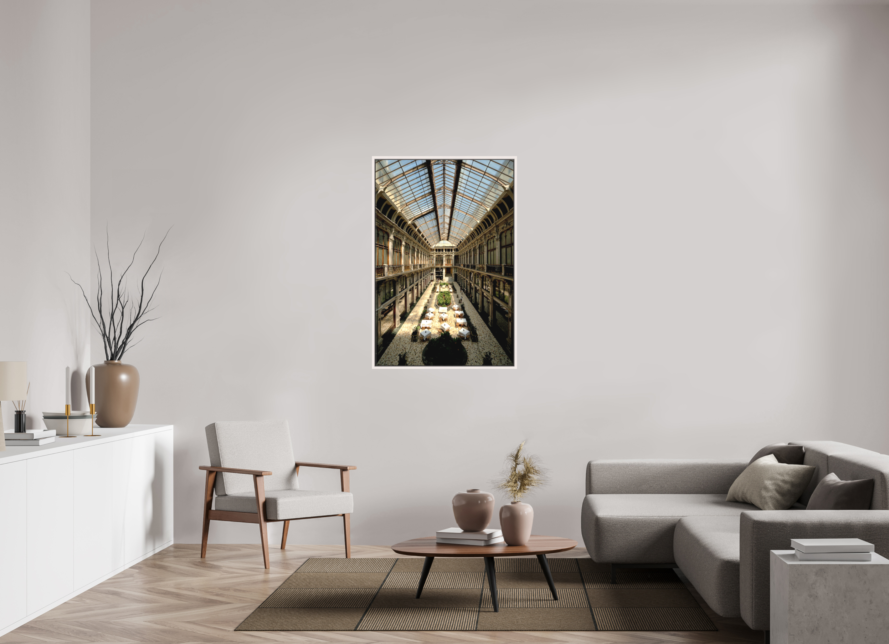 80 x 120 cm, Matte Canvas 15 mm Frame Beneath the Glass Vault