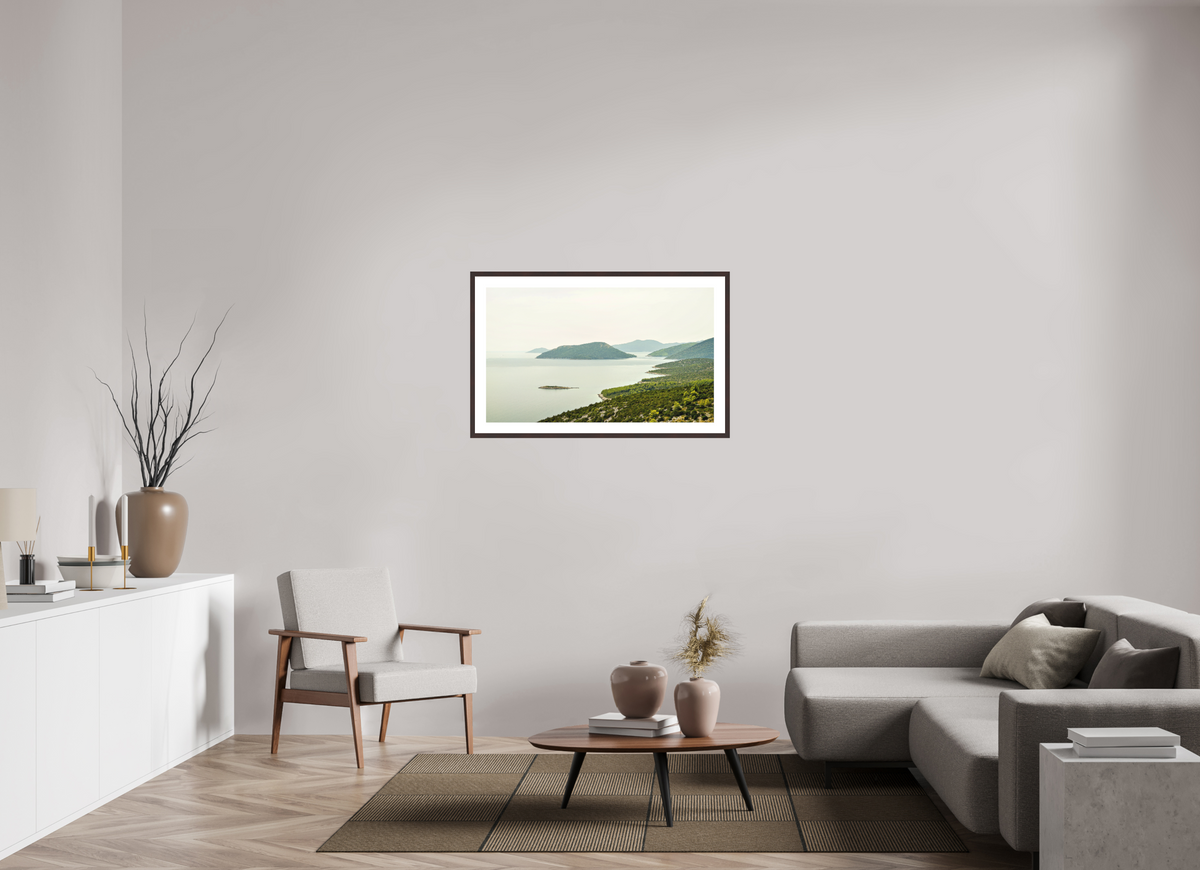 100.6 x 60 cm, Baryta Prestige II with Matte Float Glass Floating Islands - Croatia