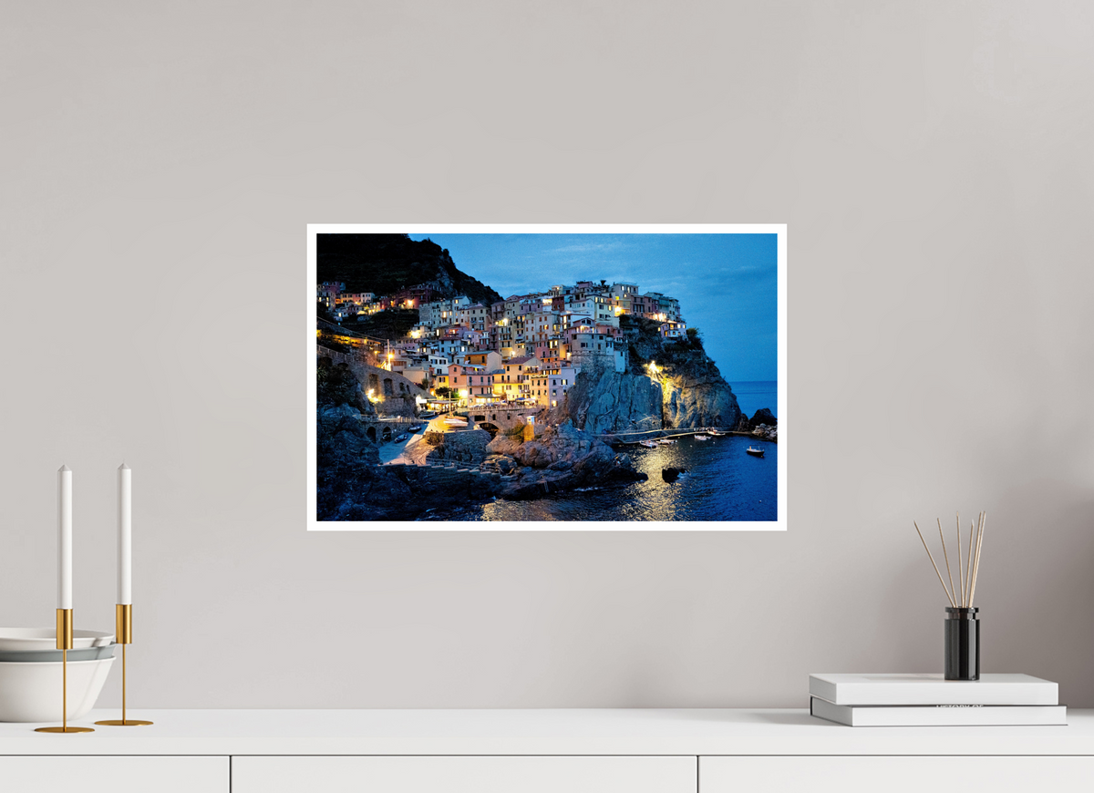 48 x 30 cm, Fujiflex High Gloss with 1 cm Border Manarola Harbour