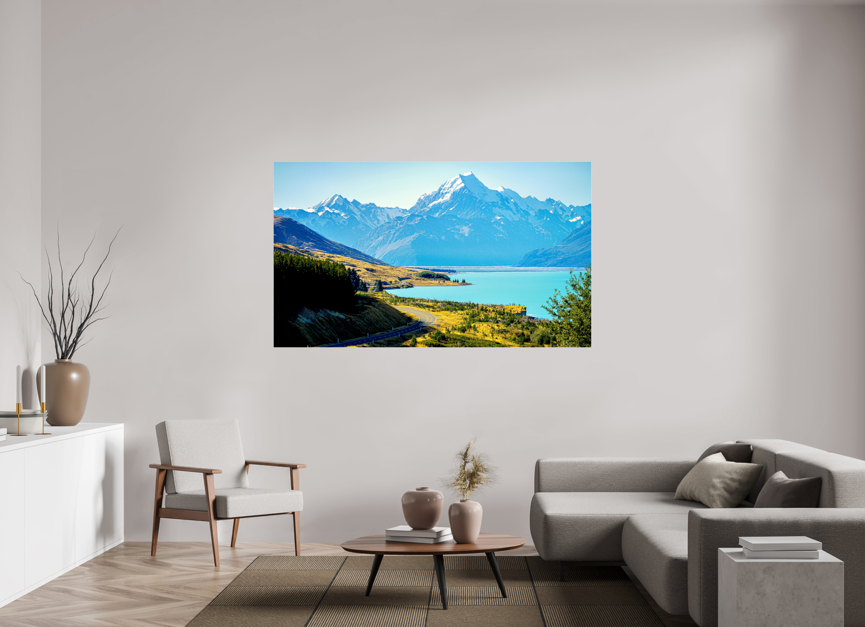 188.2 x 110 cm, Photo Print Under Acrylic Glass Mount Cook Majesty