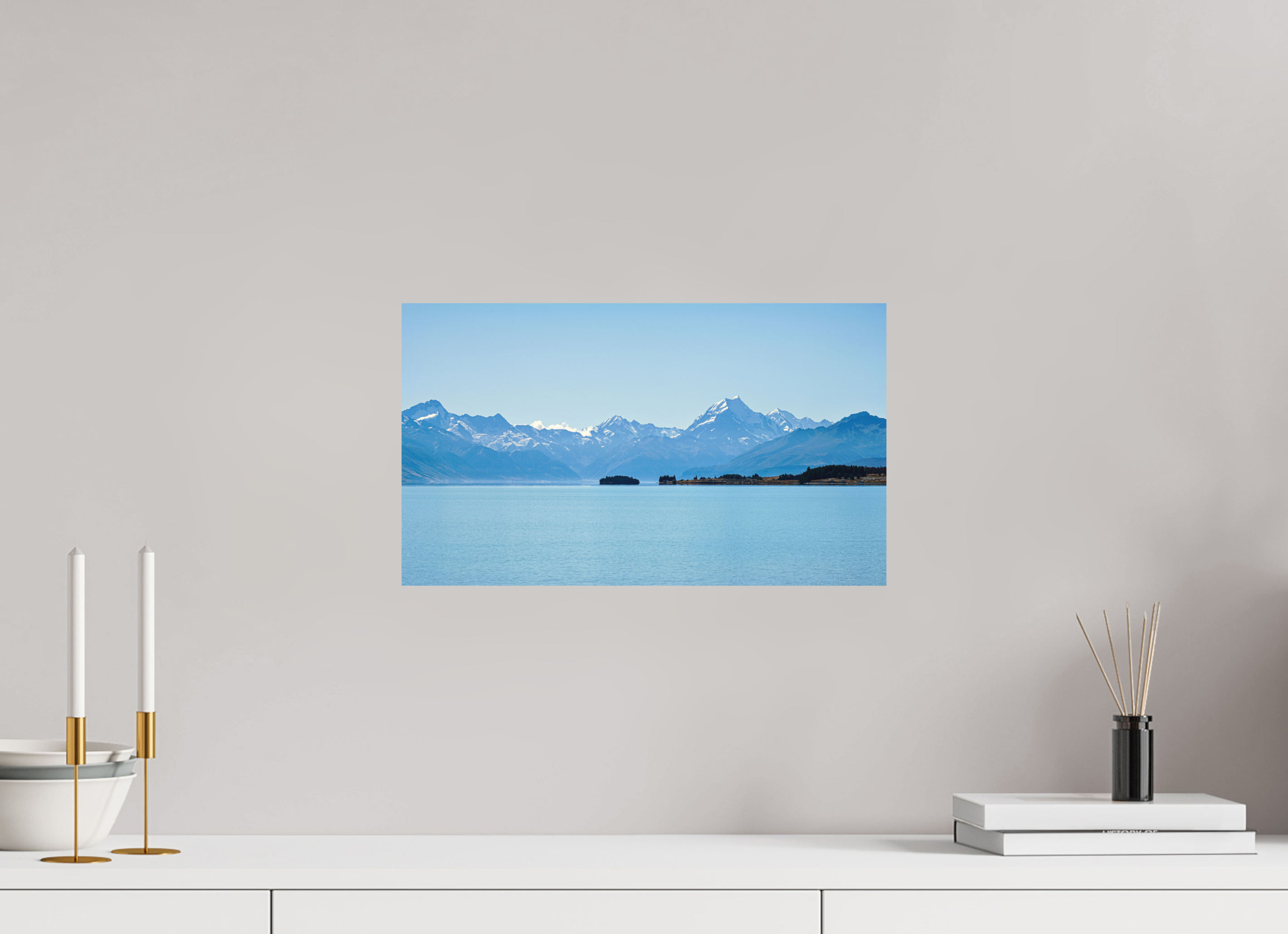 42.9 x 25 cm, Fine Art Print Smooth Aoraki Reflections – Lake Pukaki & Mount Cook, New Zealand