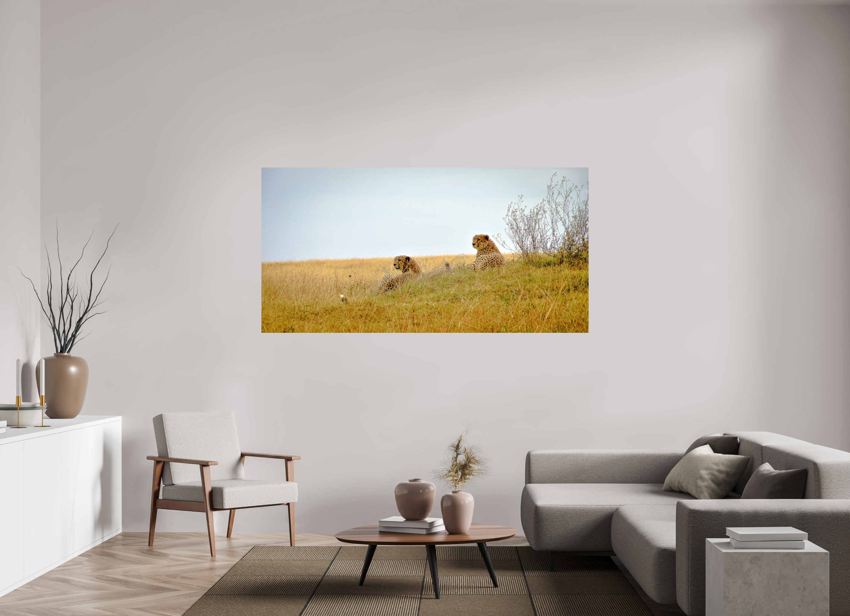 197.8 x 100 cm, PH Print On Fujiflex High Gloss Cheetah Connection