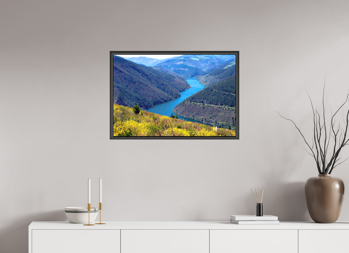 75.5 x 50 cm, Matte Canvas on 20 mm Stretcher Frame Blue River