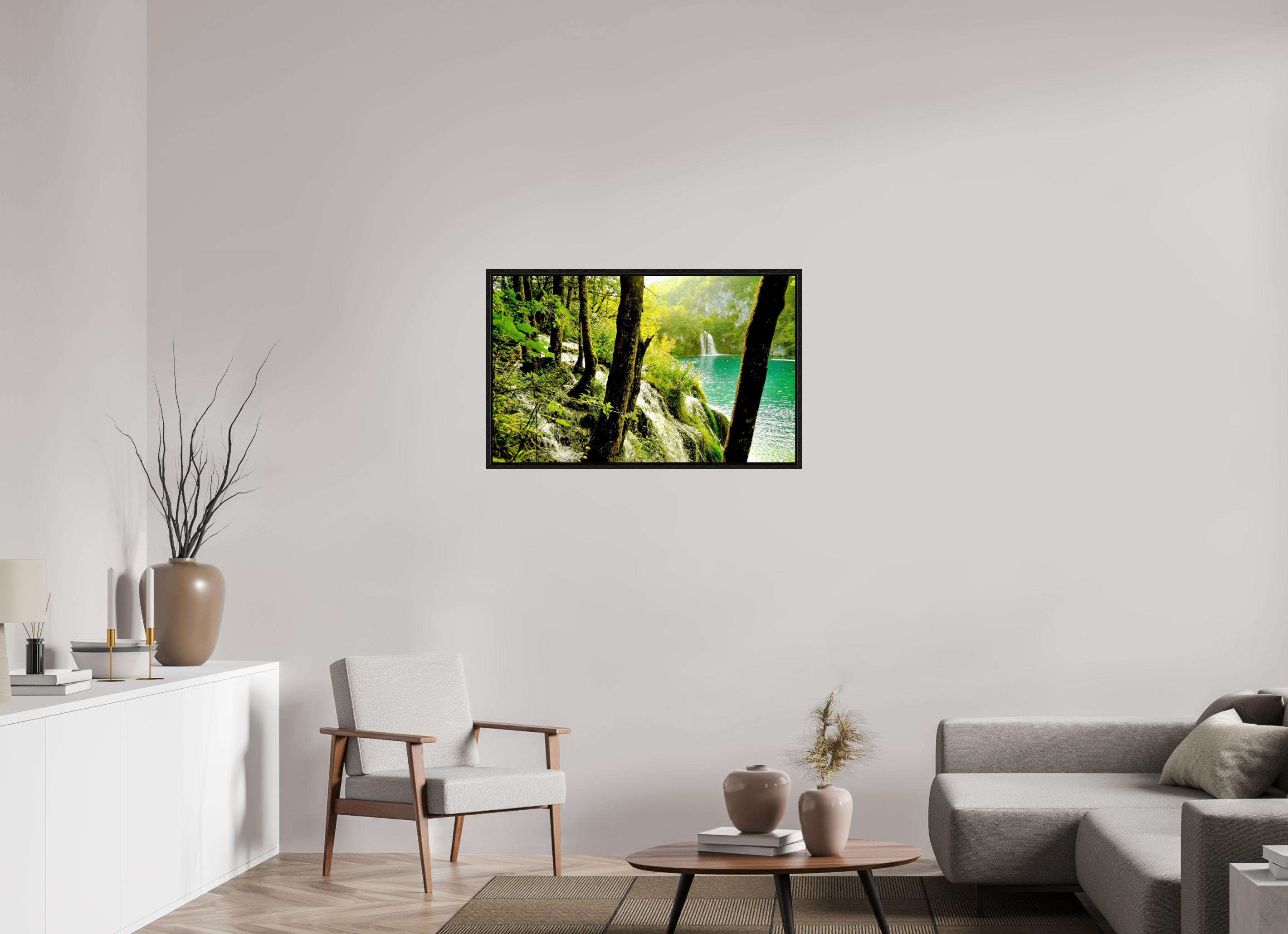 97.4 x 60 cm, Floater Frame A Lush Forest in Tears