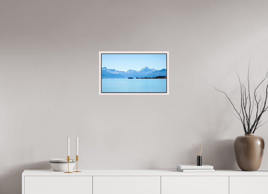 51.5 x 30 cm, Matte Canvas 15 mm Frame Aoraki Reflections – Lake Pukaki & Mount Cook, New Zealand