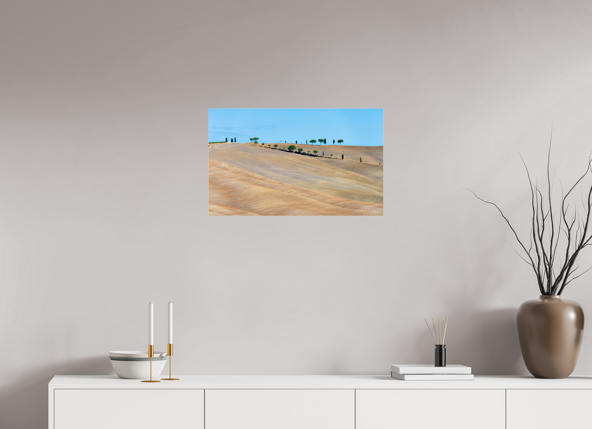 65 x 40 cm, Photo Print Under Acrylic Glass Waves of the Harvest, Tuscany, Italy