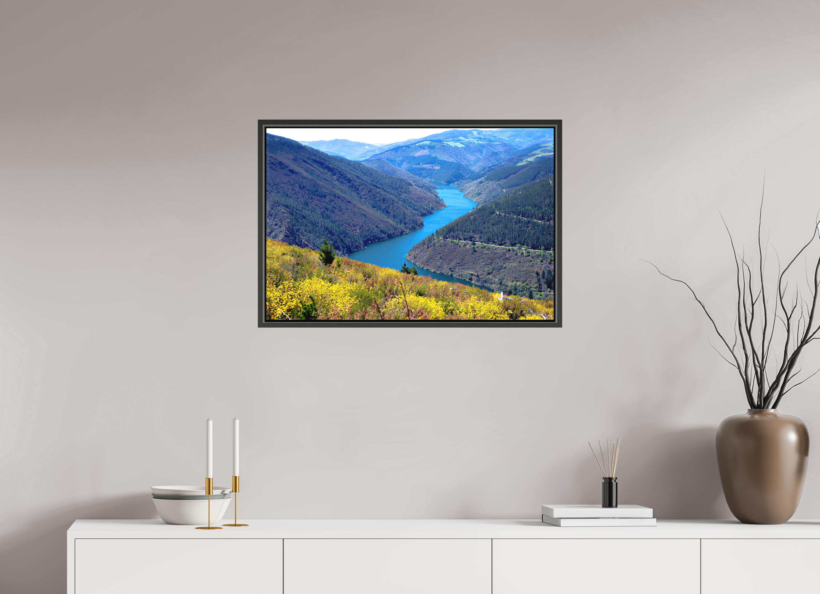 75.5 x 50 cm, Canvas Blue River