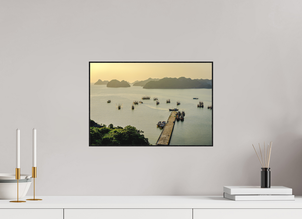 44.3 x 30 cm, Solid Wood Artbox Golden Harbour – Cat Ba Island, Vietnam
