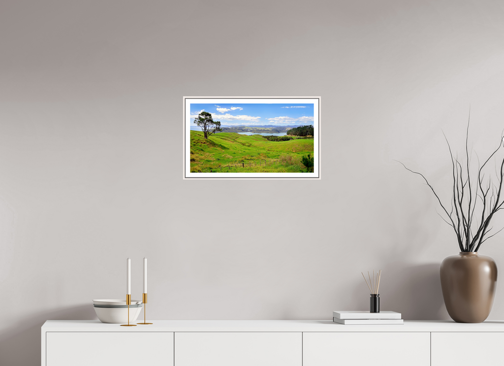 53.7 x 30 cm, Fine Art Print On Framed Aluminum Dibond Coromandel Landscape - New Zealand