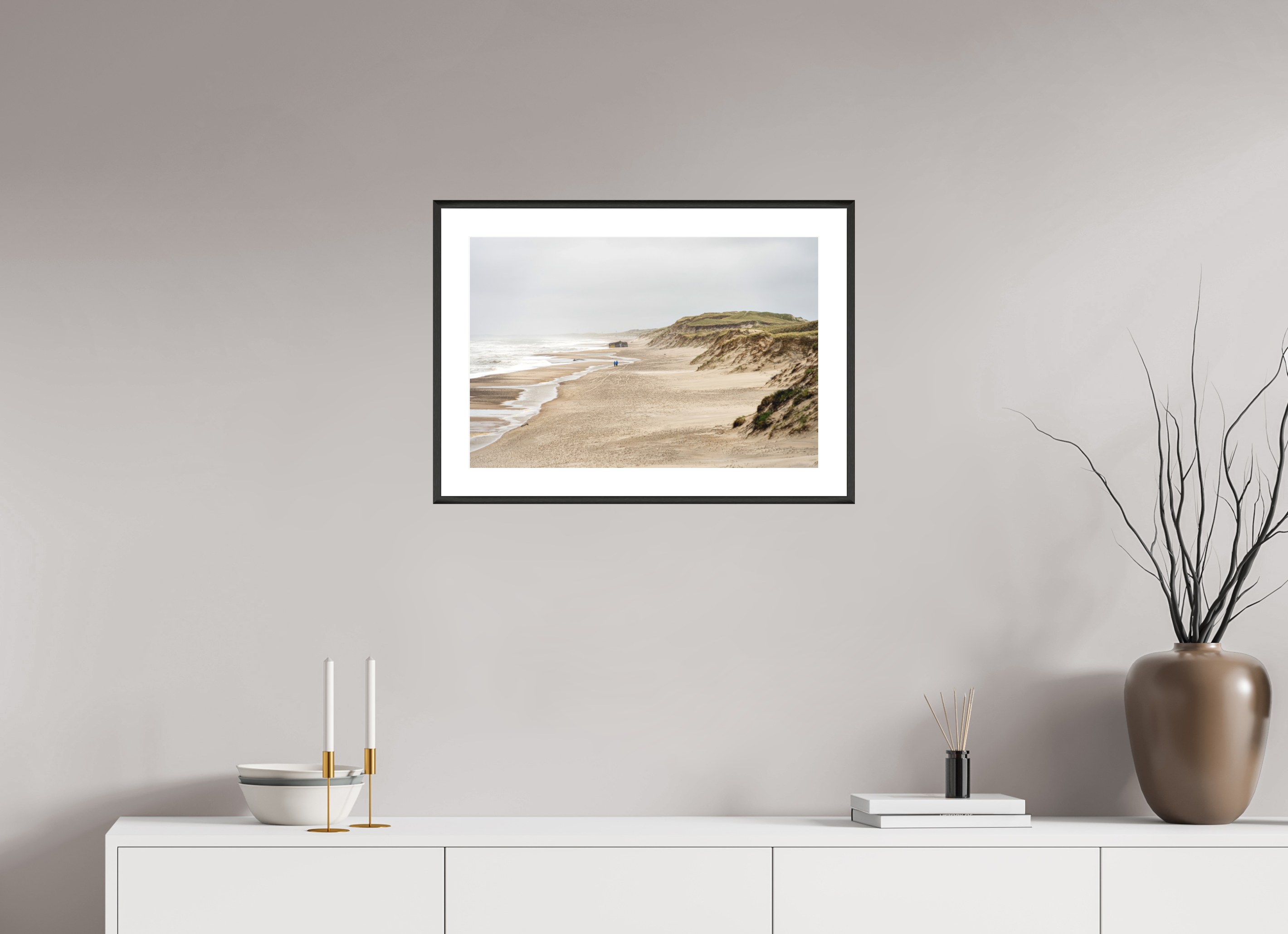 60 x 40 cm, Changeable Magnetic Frame - Hahnemühle Fineart Pearl Wild Shores