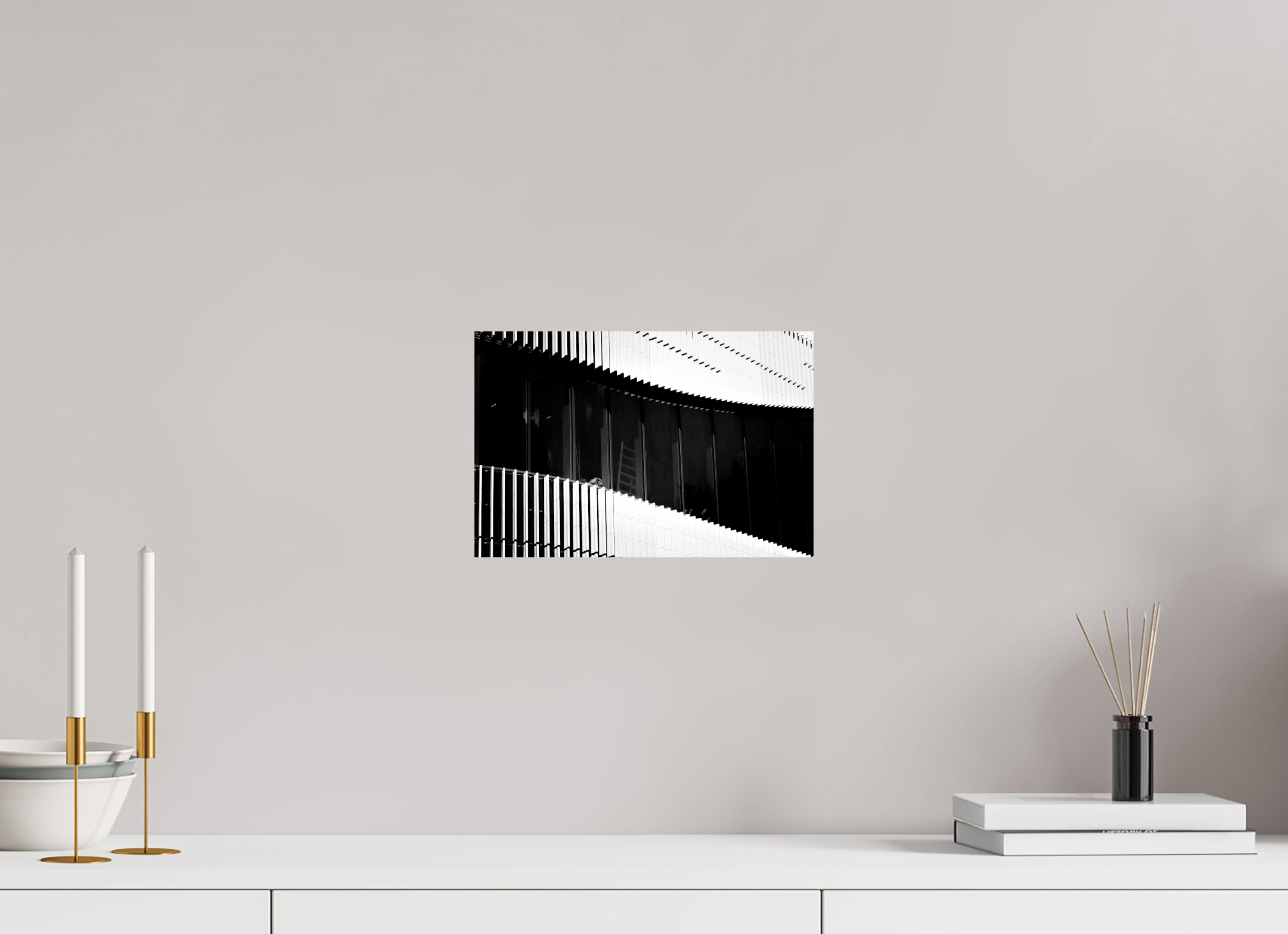 30 x 20 cm, Photo Print on Ilford Baryta Paper B&W The Ladder