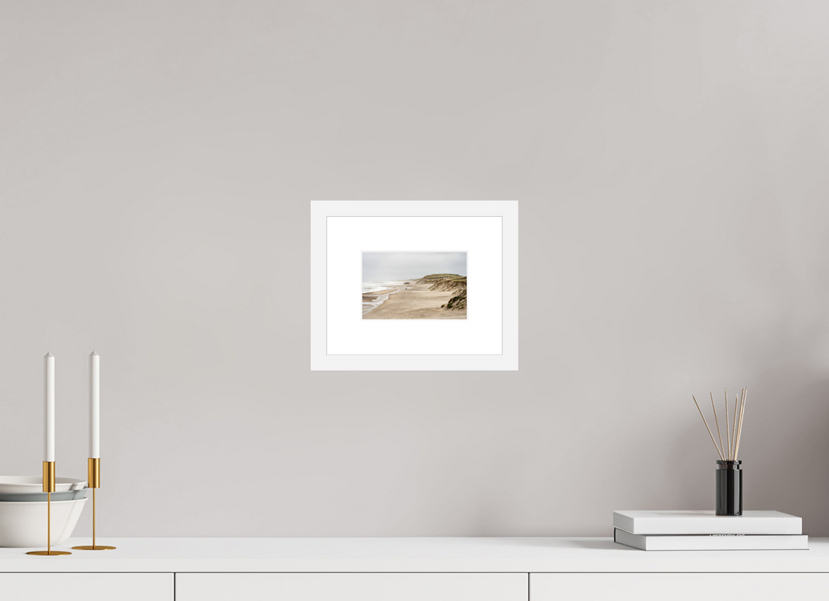 15 x 10 cm, Fine Art Print with Frame Northern Dunes - Hvide Sande - Denmark