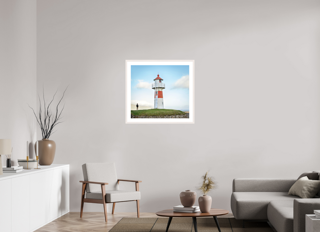 76.7 x 70 cm, Solid Wood Frame with Passe Partout Edge of the Horizon