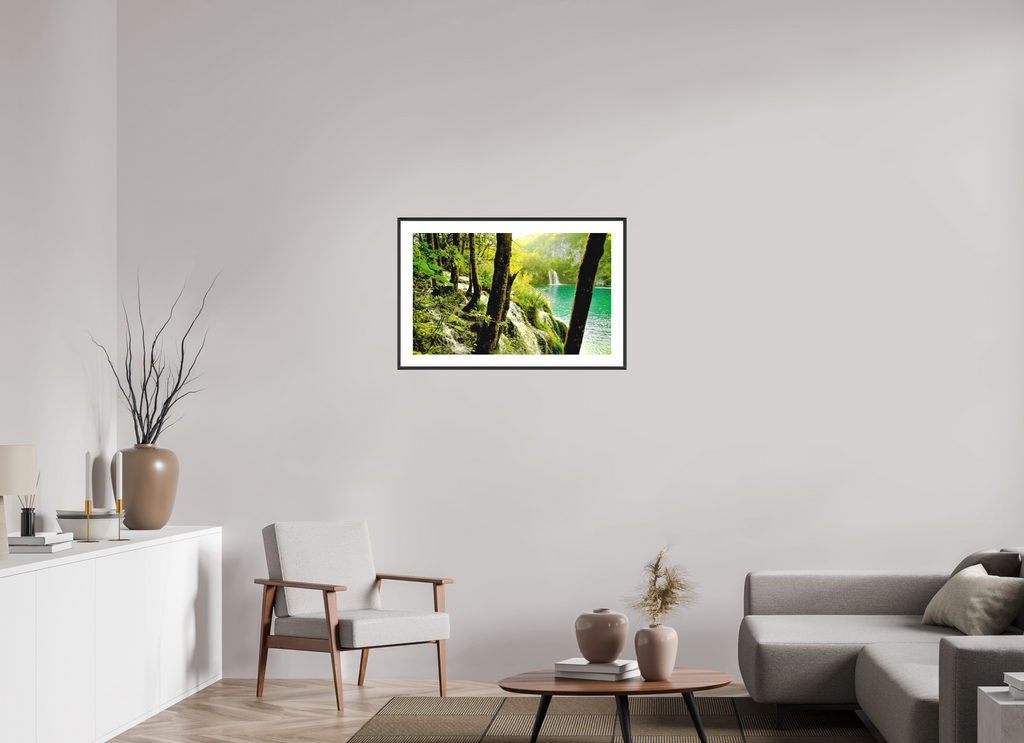 81.2 x 50 cm, Changeable Magnetic Frame - Hahnemühle Fineart Pearl A Lush Forest in Tears