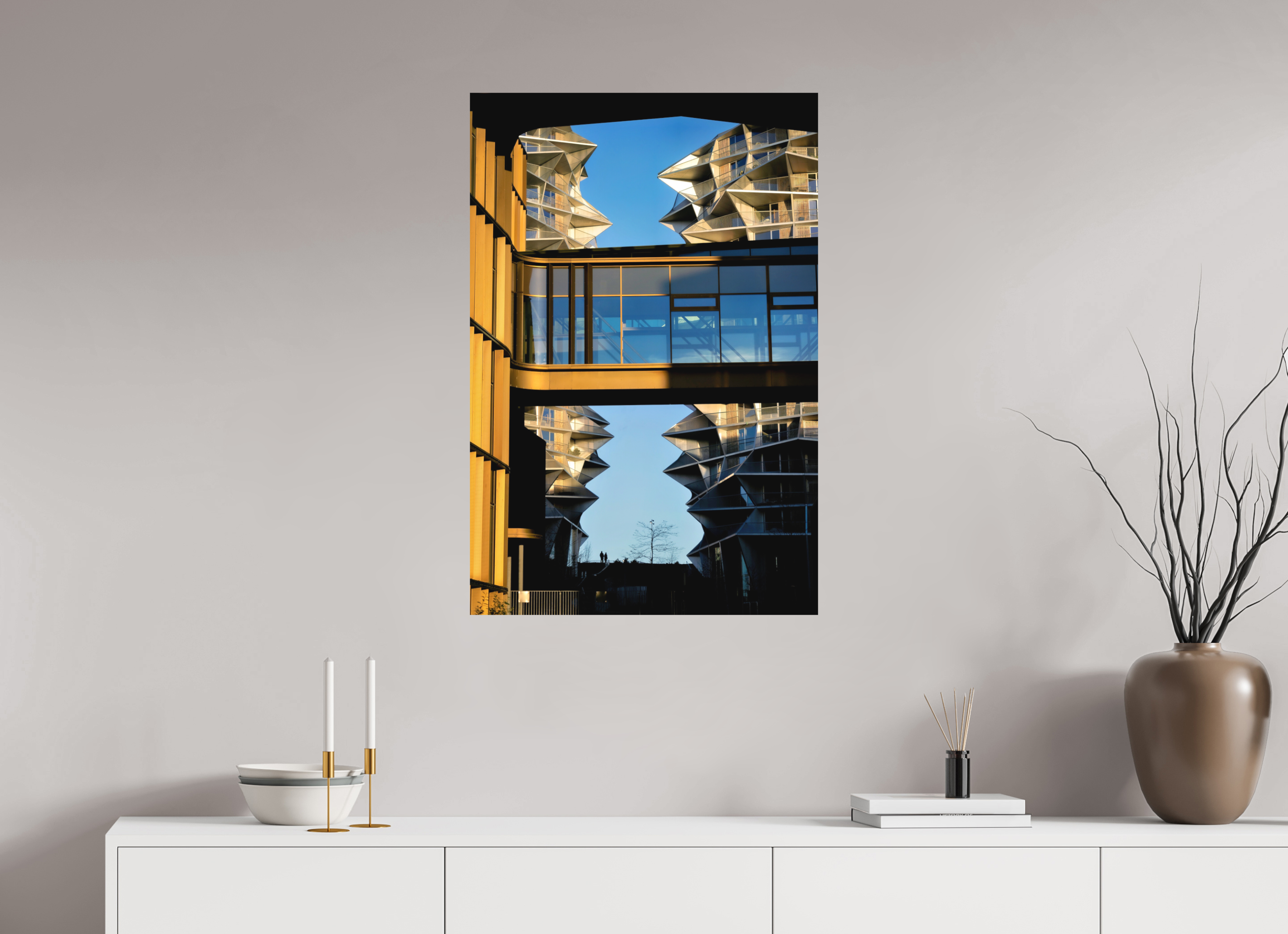 60 x 90 cm, Fine Art Print Smooth Between the Towers