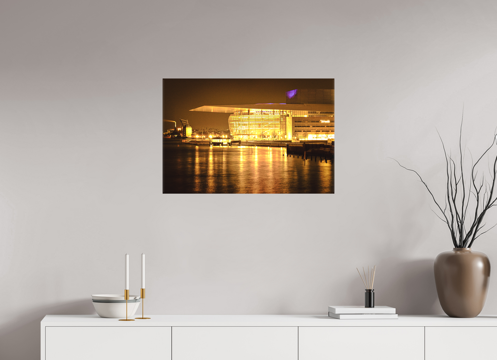 75 x 50 cm, Matte Canvas on Stretcher Frame Operaen at Night