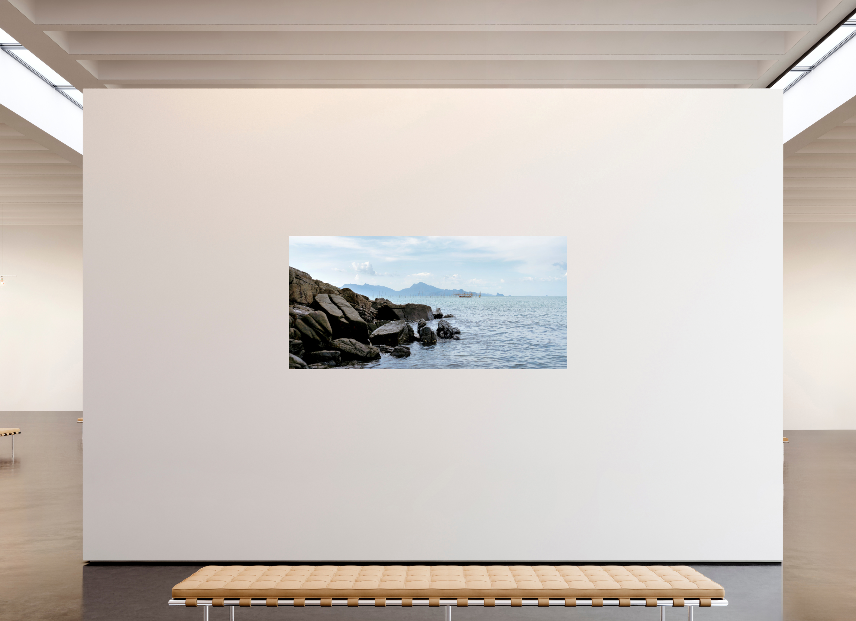 208.8 x 100 cm, PH Print On Fujiflex High Gloss Black Rocks