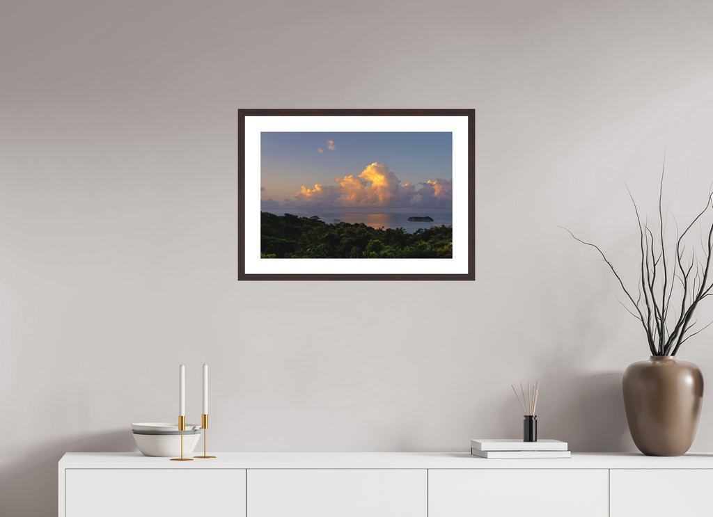 60 x 40 cm, Baryta Prestige II with Matte Float Glass Morning Clouds - Costa Rica