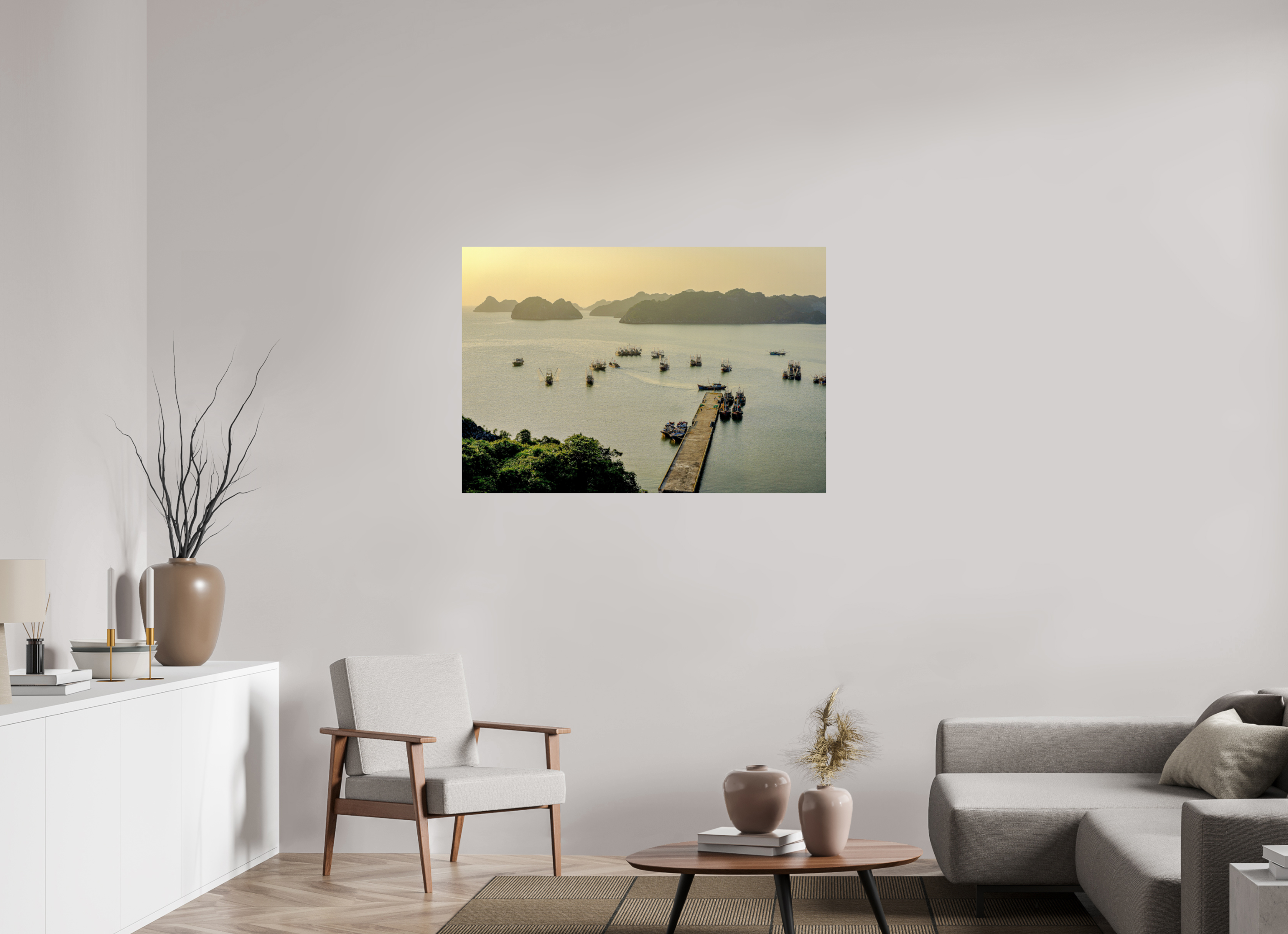118.2 x 80 cm, Photo Print On Fuji Crystal DP II Golden Harbour – Cat Ba Island, Vietnam