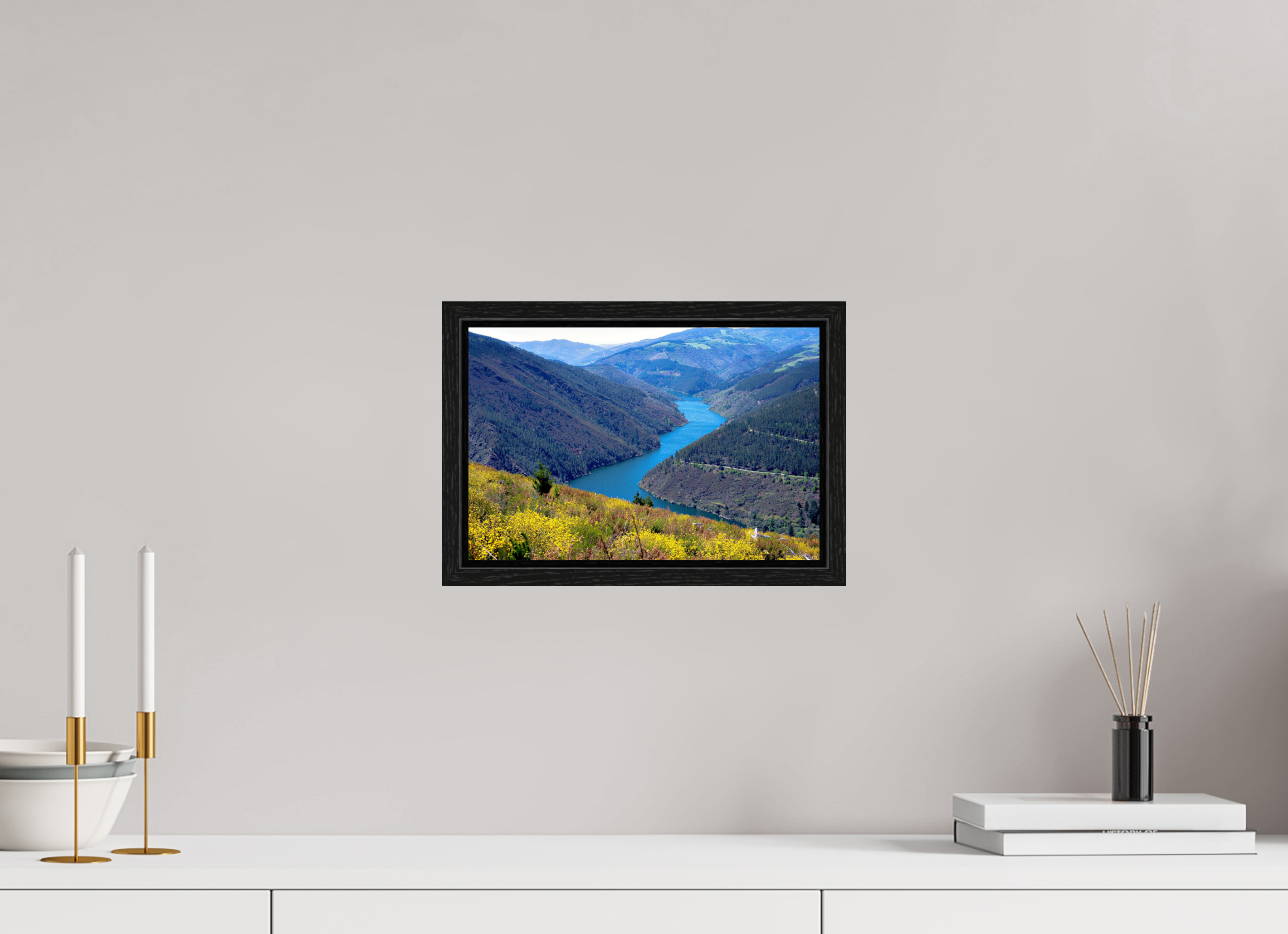 30.2 x 20 cm, Floater Frame Blue River