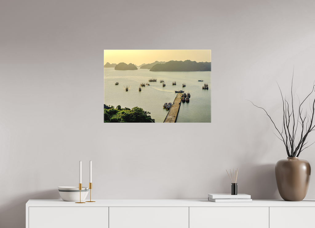 73.9 x 50 cm, Matte Canvas on Stretcher Frame Golden Harbour – Cat Ba Island, Vietnam