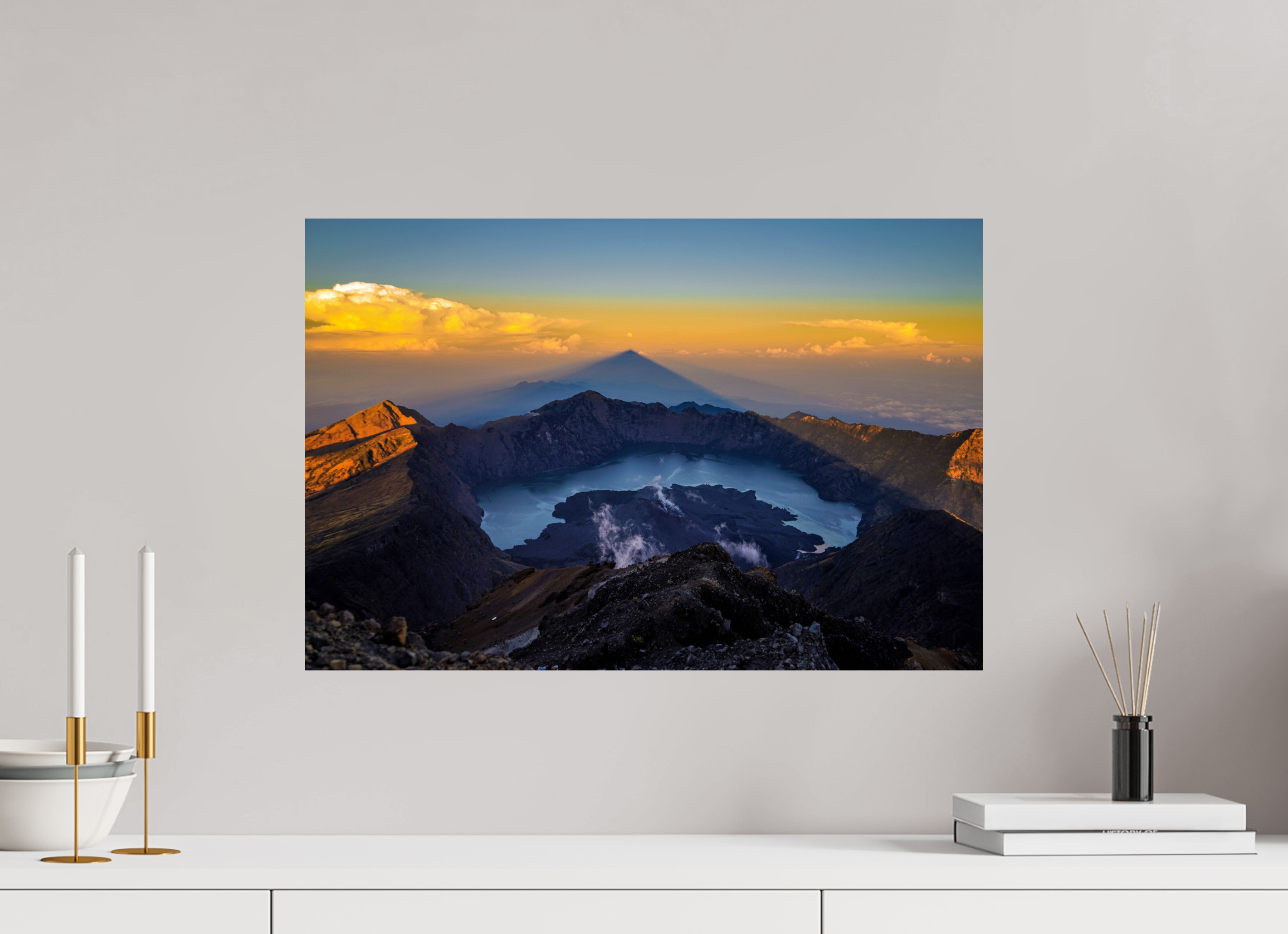 60 x 40 cm, Photo Print On Fuji Crystal DP II The Caldera of Mount Rinjani - Lombok - Indonesia