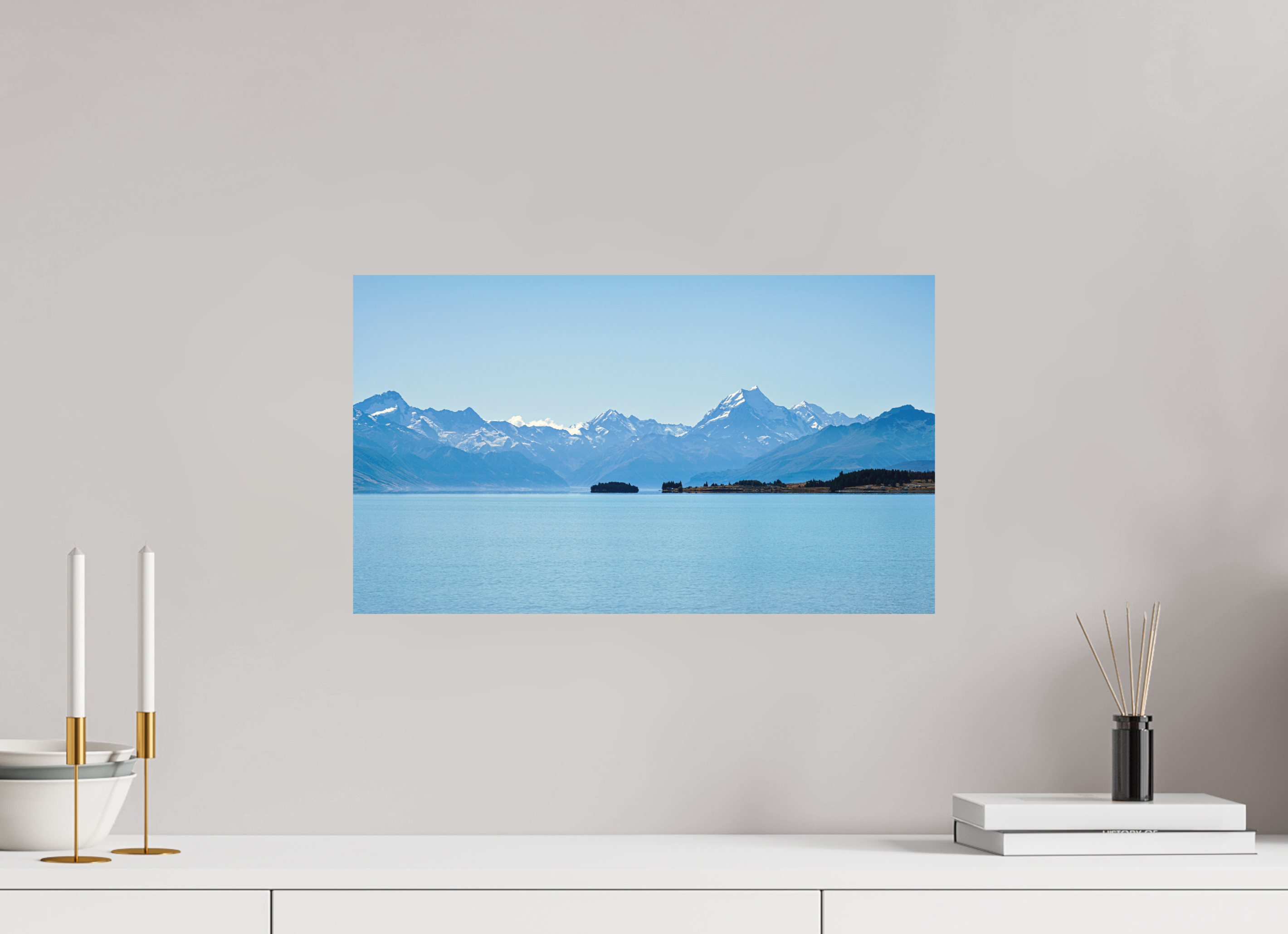 51.5 x 30 cm, Fine Art Print Smooth Aoraki Reflections – Lake Pukaki & Mount Cook, New Zealand