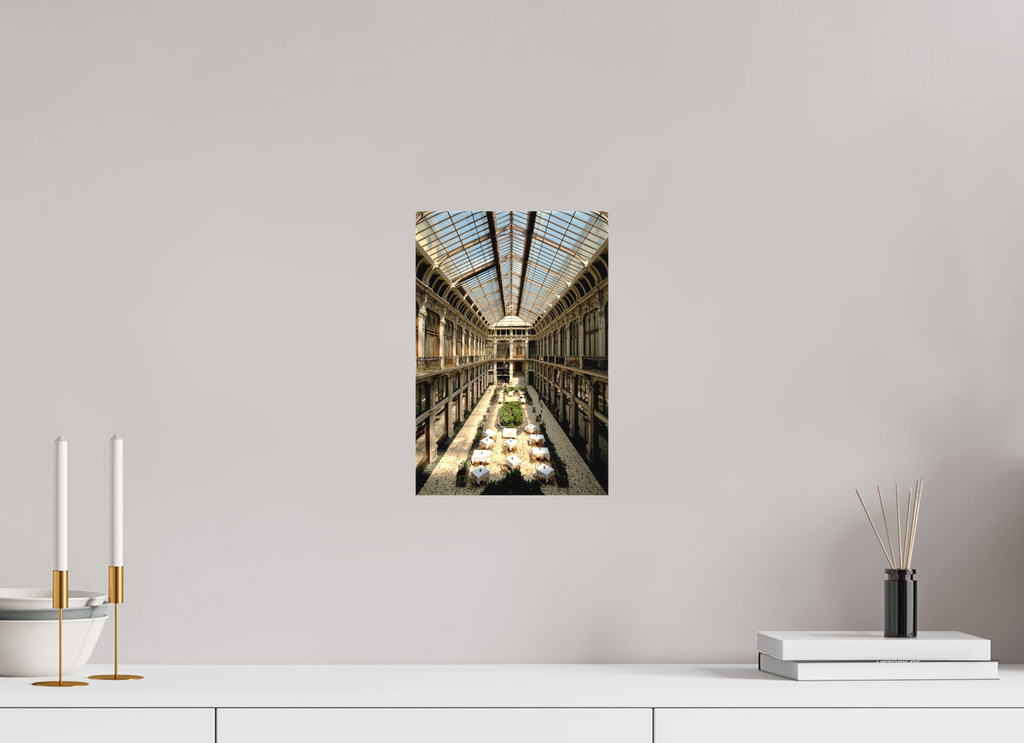 20 x 30 cm, Matte Canvas on Stretcher Frame Beneath the Glass Vault