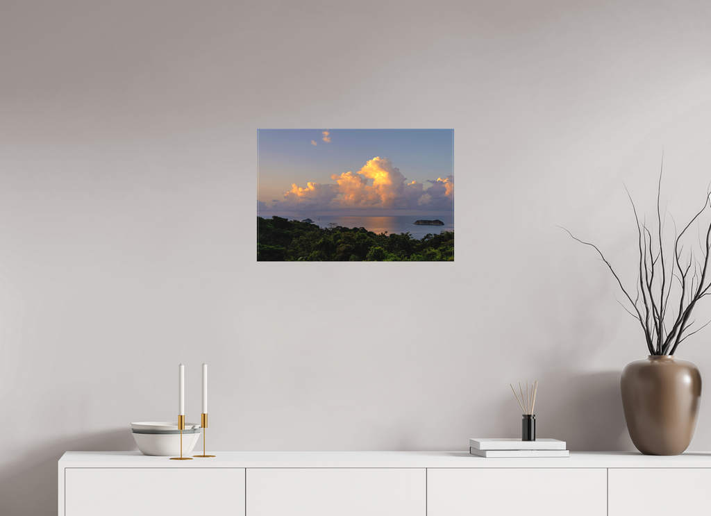 60 x 40 cm, Matte Canvas on Stretcher Frame Morning Clouds - Costa Rica
