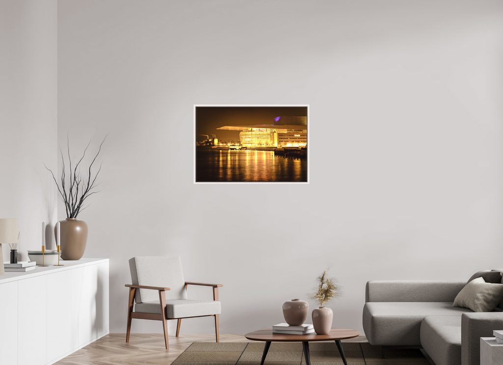 90 x 60 cm, Matte Canvas 15 mm Frame Operaen at Night