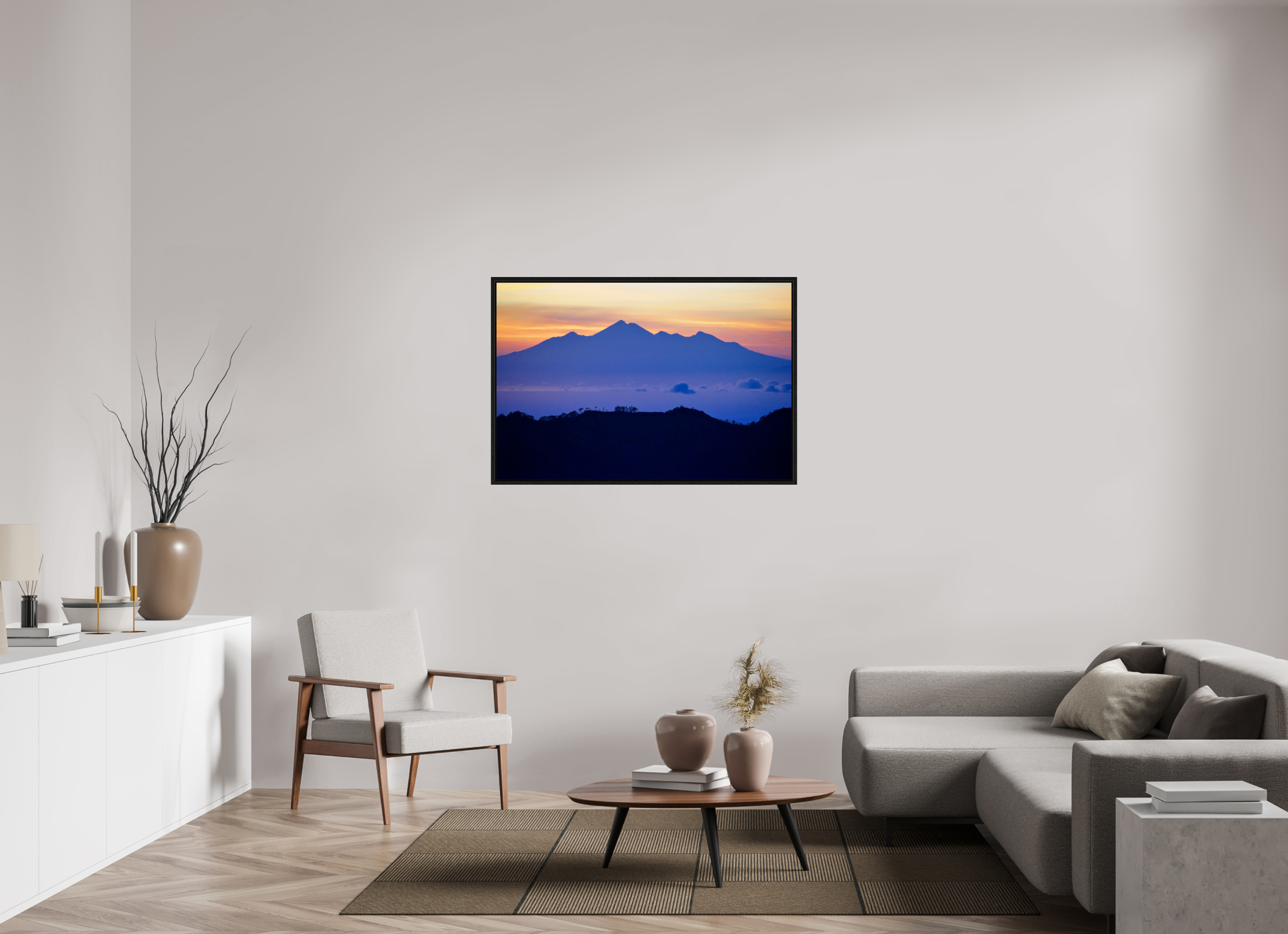 120 x 80 cm, Floater Frame Mount Agung at Sunrise, Bali-Indonesia
