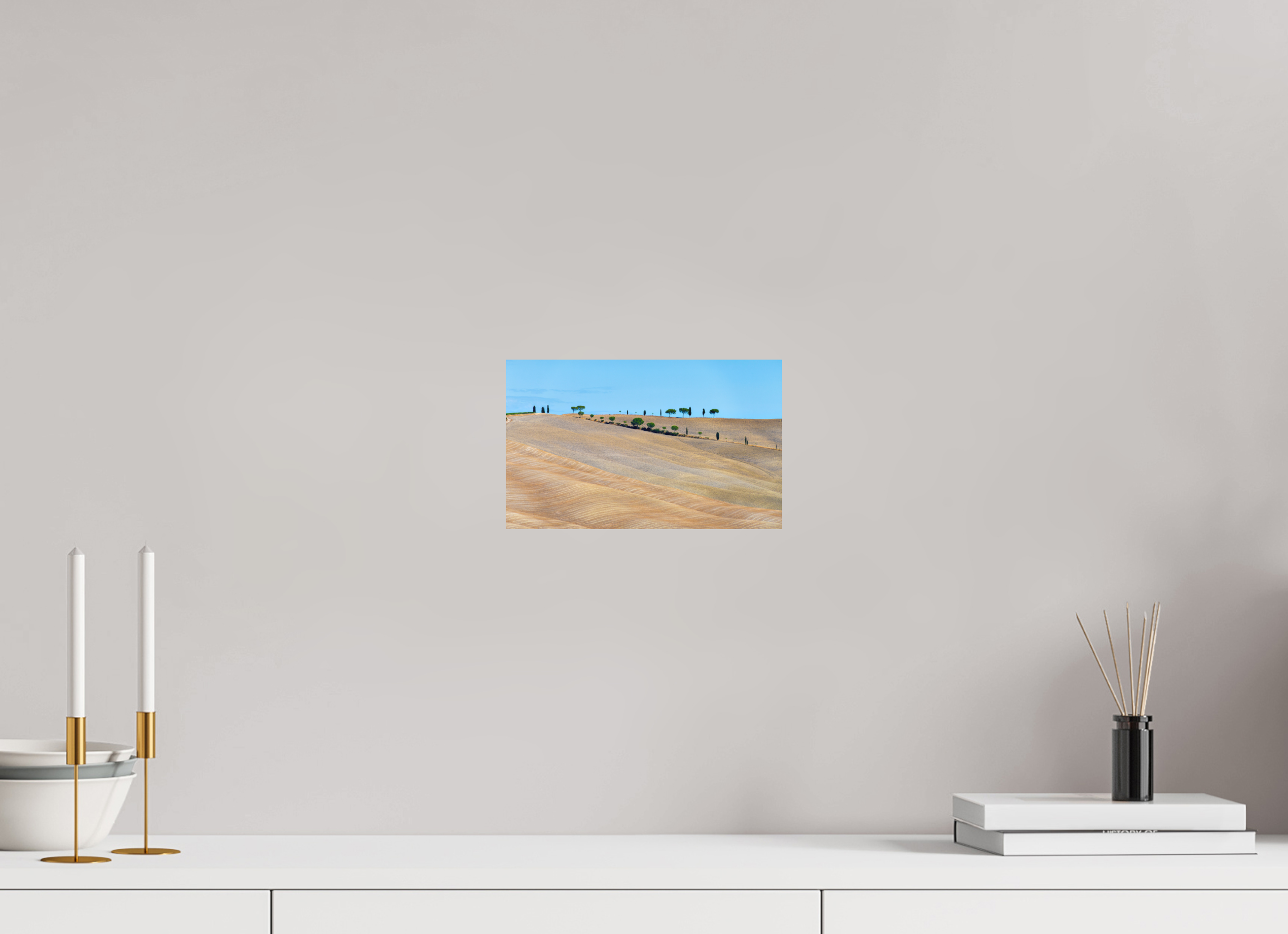 24.4 x 15 cm, Fine Art Print Smooth Waves of the Harvest, Tuscany, Italy