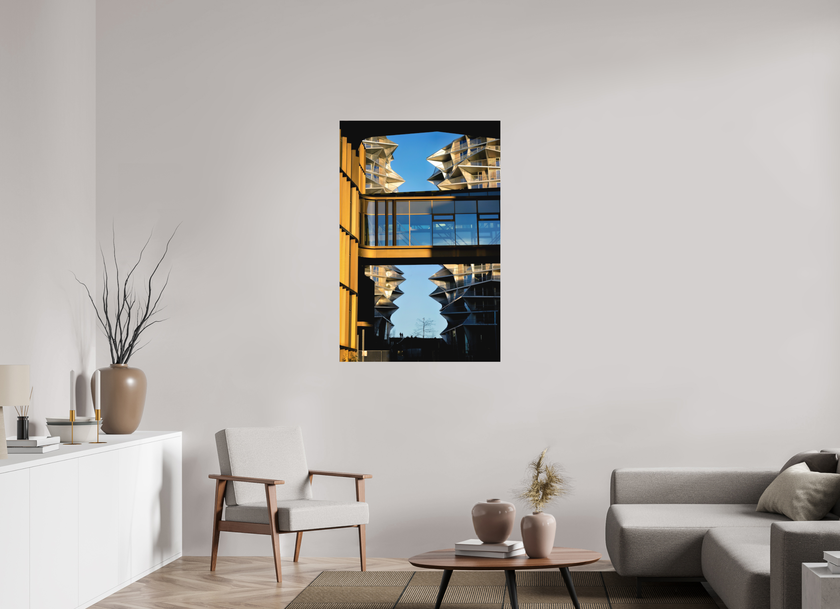 80 x 120 cm, Fine Art Print Smooth Between the Towers