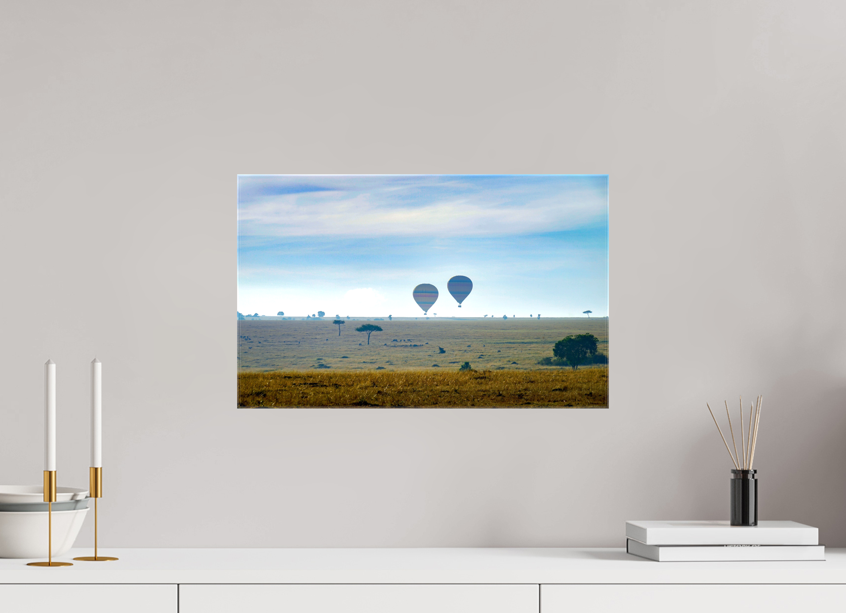 48.2 x 30 cm, Canvases Unframed Hot-air Balloons over the Masai Mara - Kenya
