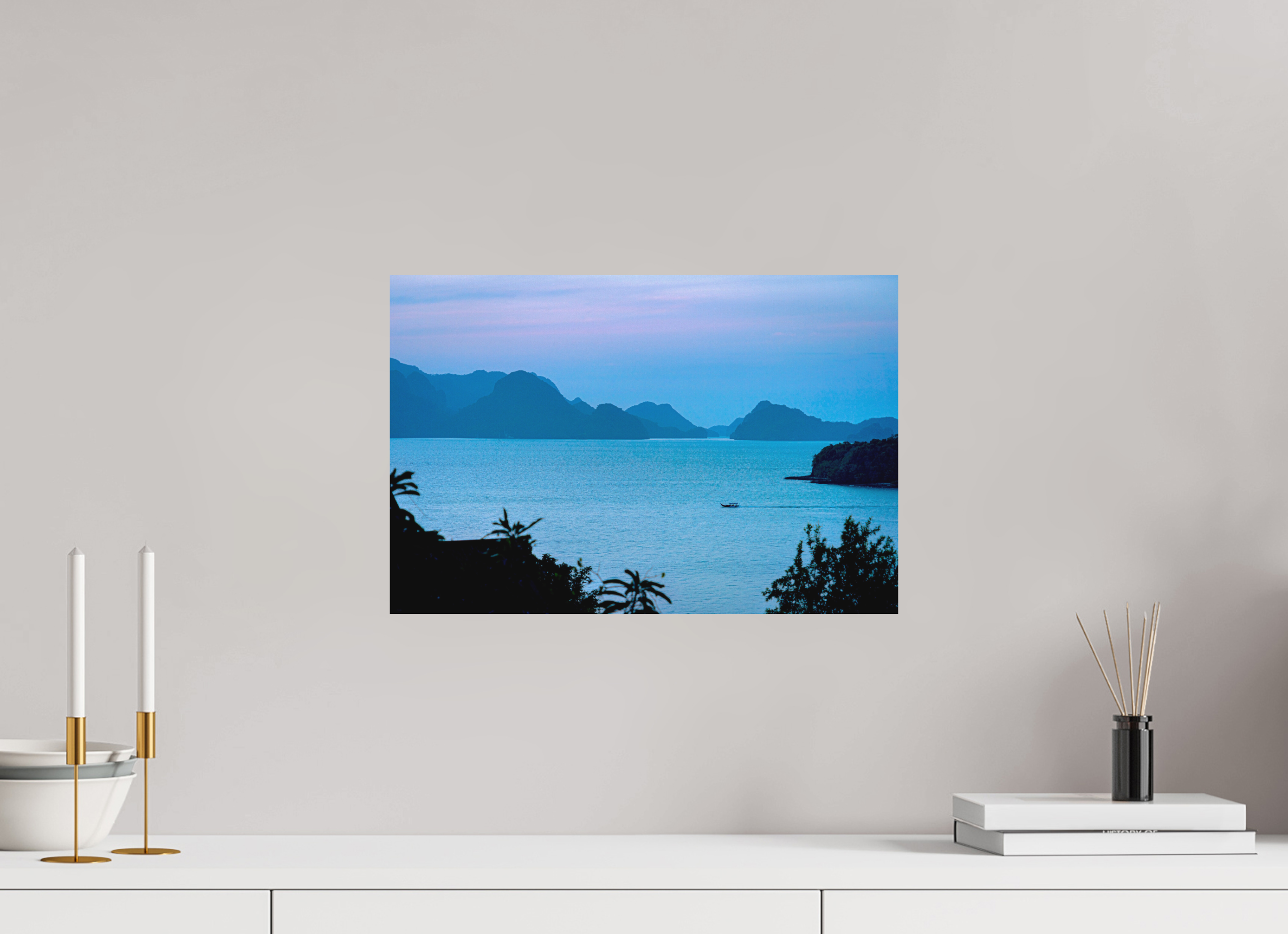 45 x 30 cm, Fine Art Print Smooth Blue Silence at Dusk
