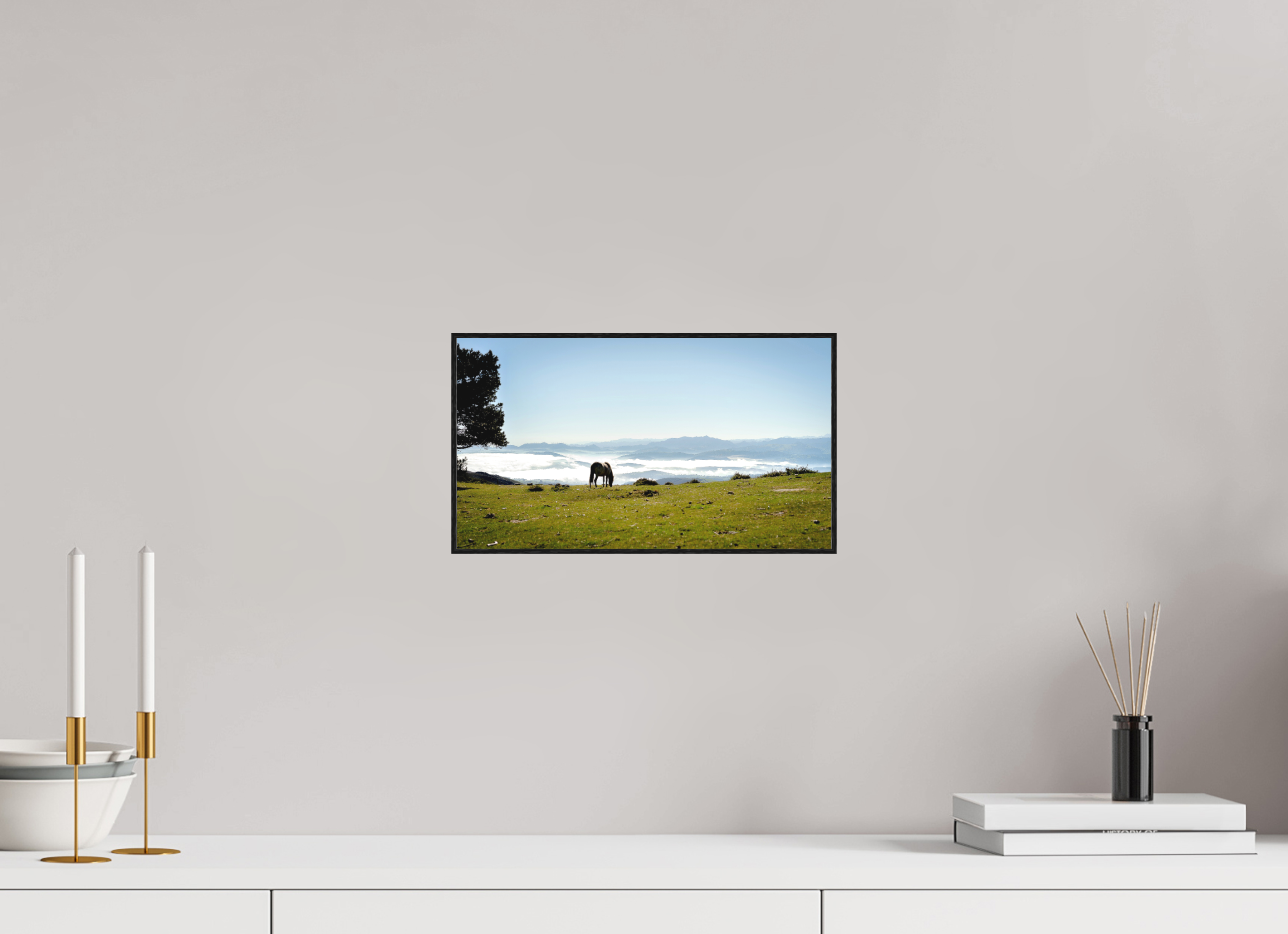 32 x 18 cm, Solid Wood Artbox A Horse with a View