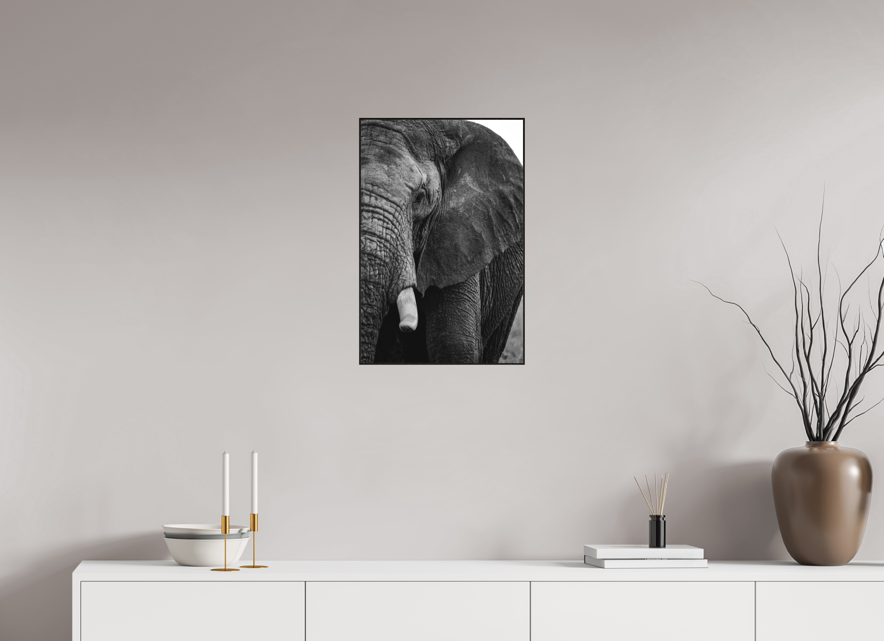 40 x 60 cm, Solid Wood Artbox The Hidden Side of Elephants