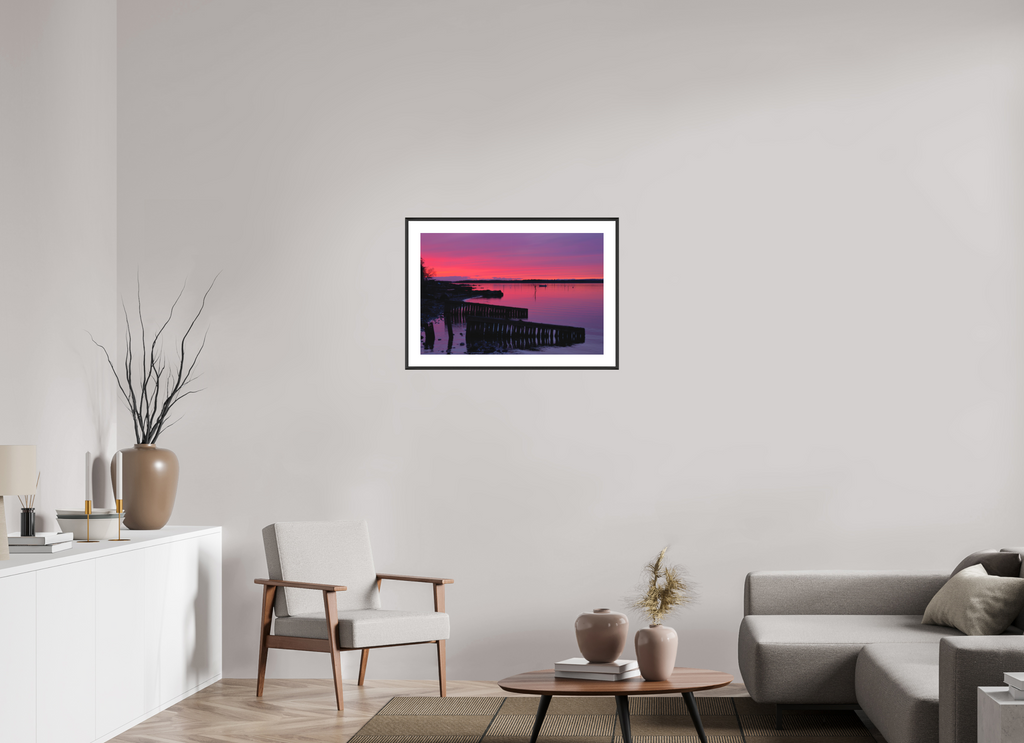 75 x 50 cm, Changeable Magnetic Frame - Hahnemühle Fineart Pearl After Sunset
