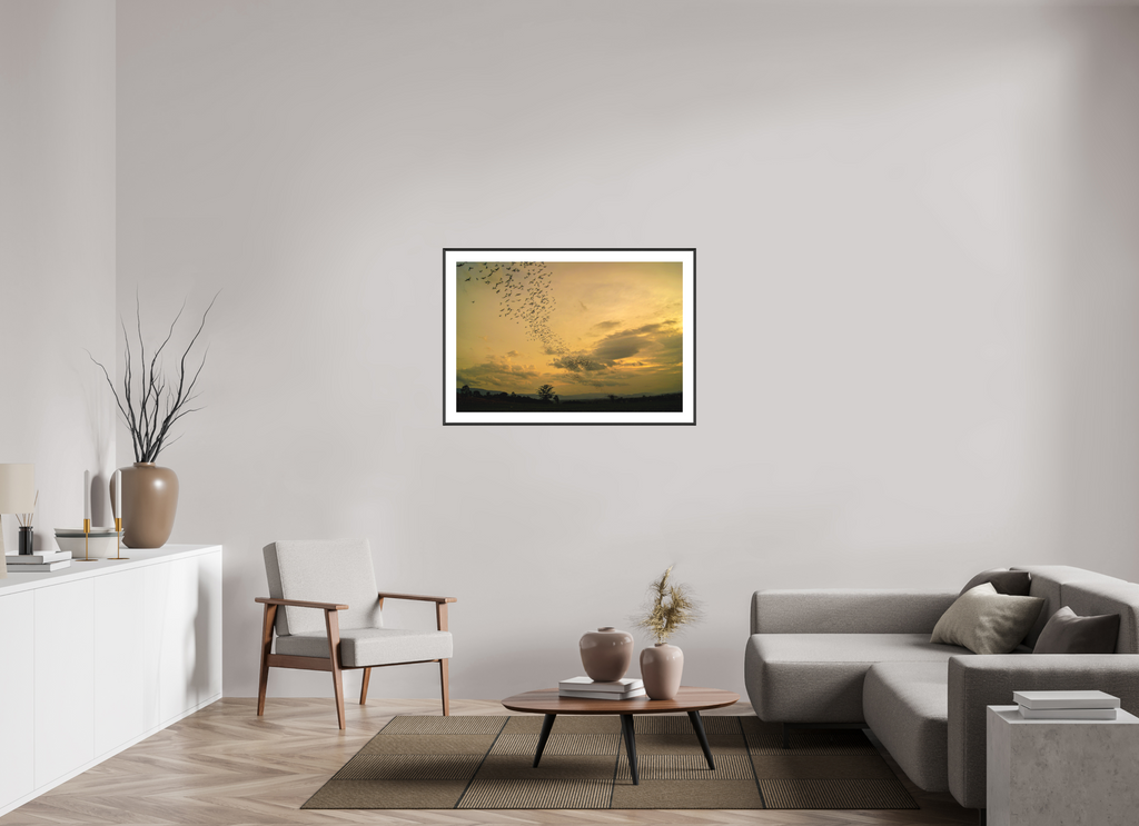 105 x 70 cm, Changeable Magnetic Frame - Hahnemühle Fineart Pearl Dusk Emergence