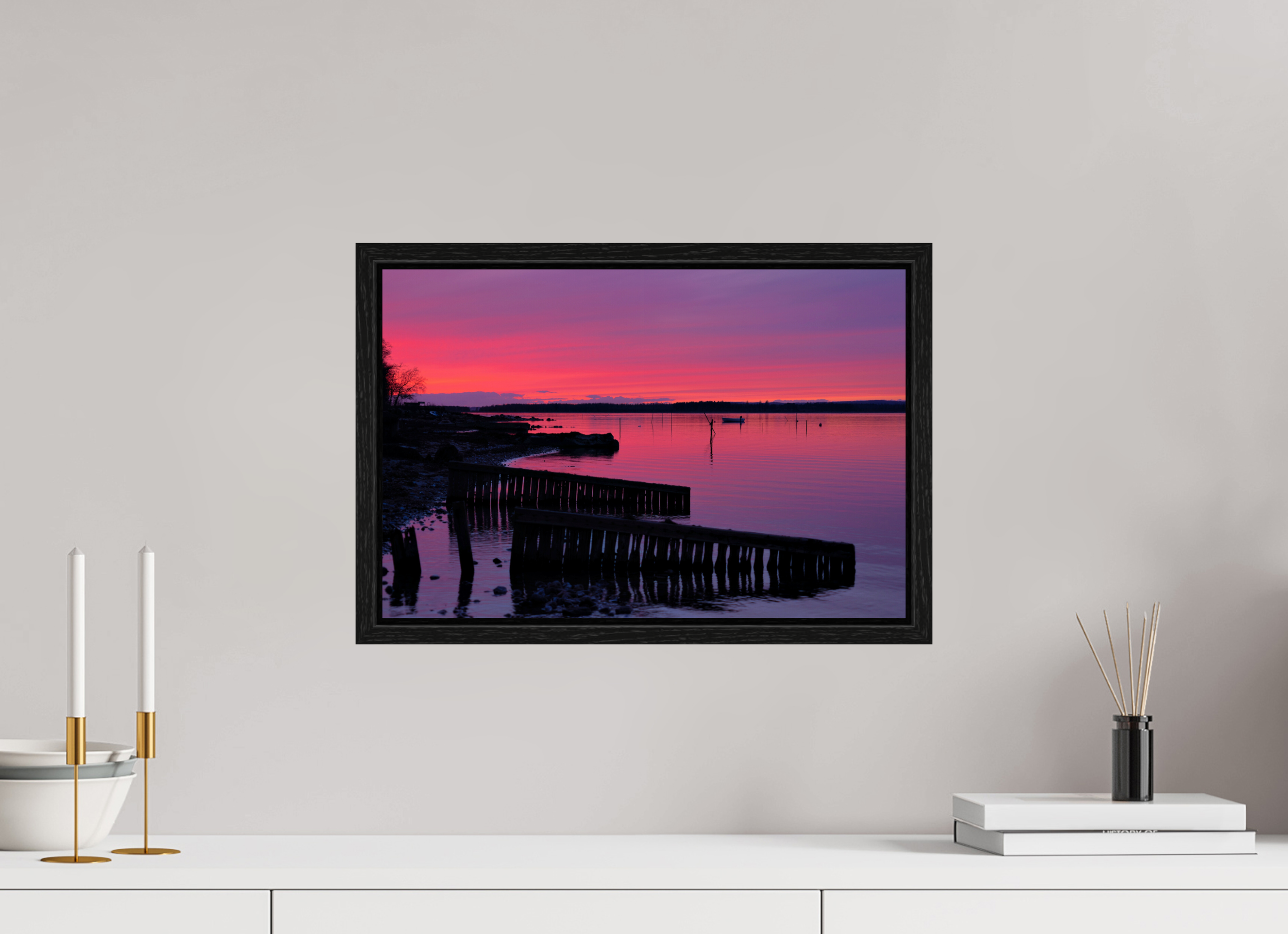 45 x 30 cm, Floater Frame After Sunset