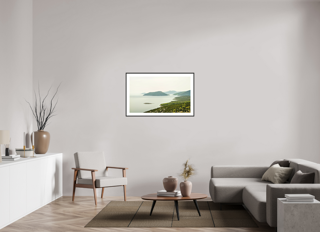 100.6 x 60 cm, Changeable Magnetic Frame - Hahnemühle Fineart Pearl Floating Islands