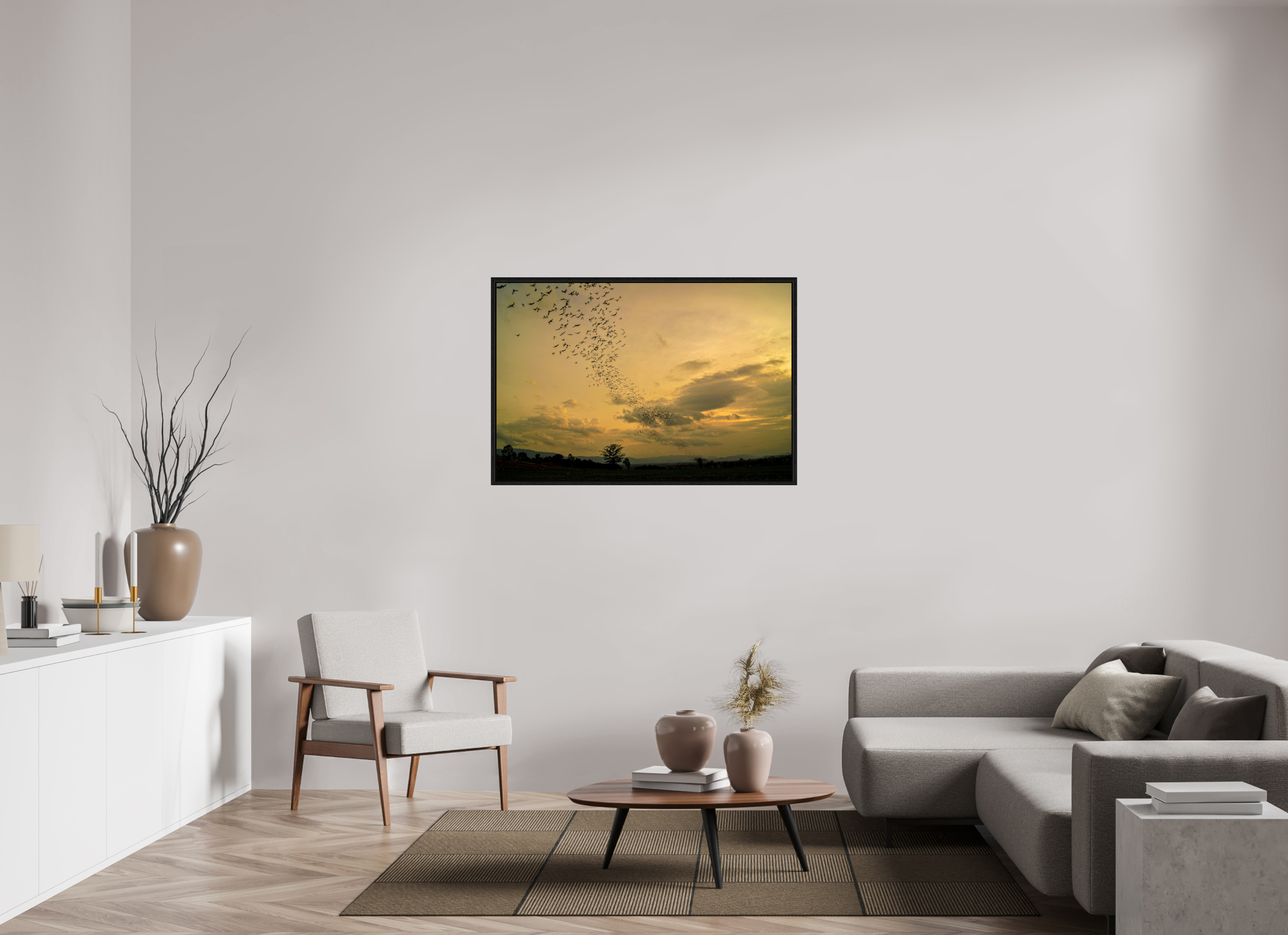 120 x 80 cm, Floater Frame Dusk Emergence