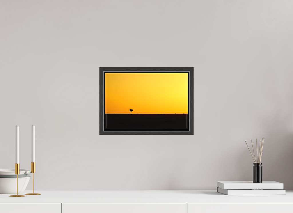 30 x 20 cm, Canvas Golden Sky over the African Savannah
