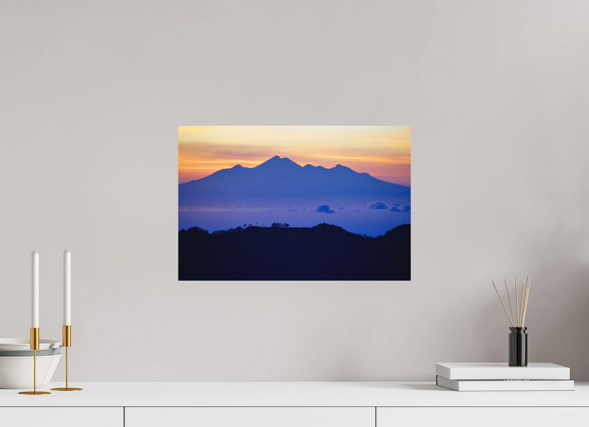 45 x 30 cm, Fine Art Print Smooth Mount Agung at Sunrise - Bali - Indonesia