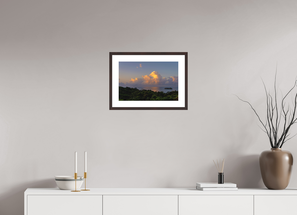 45 x 30 cm, Baryta Prestige II with Matte Float Glass Morning Clouds - Costa Rica
