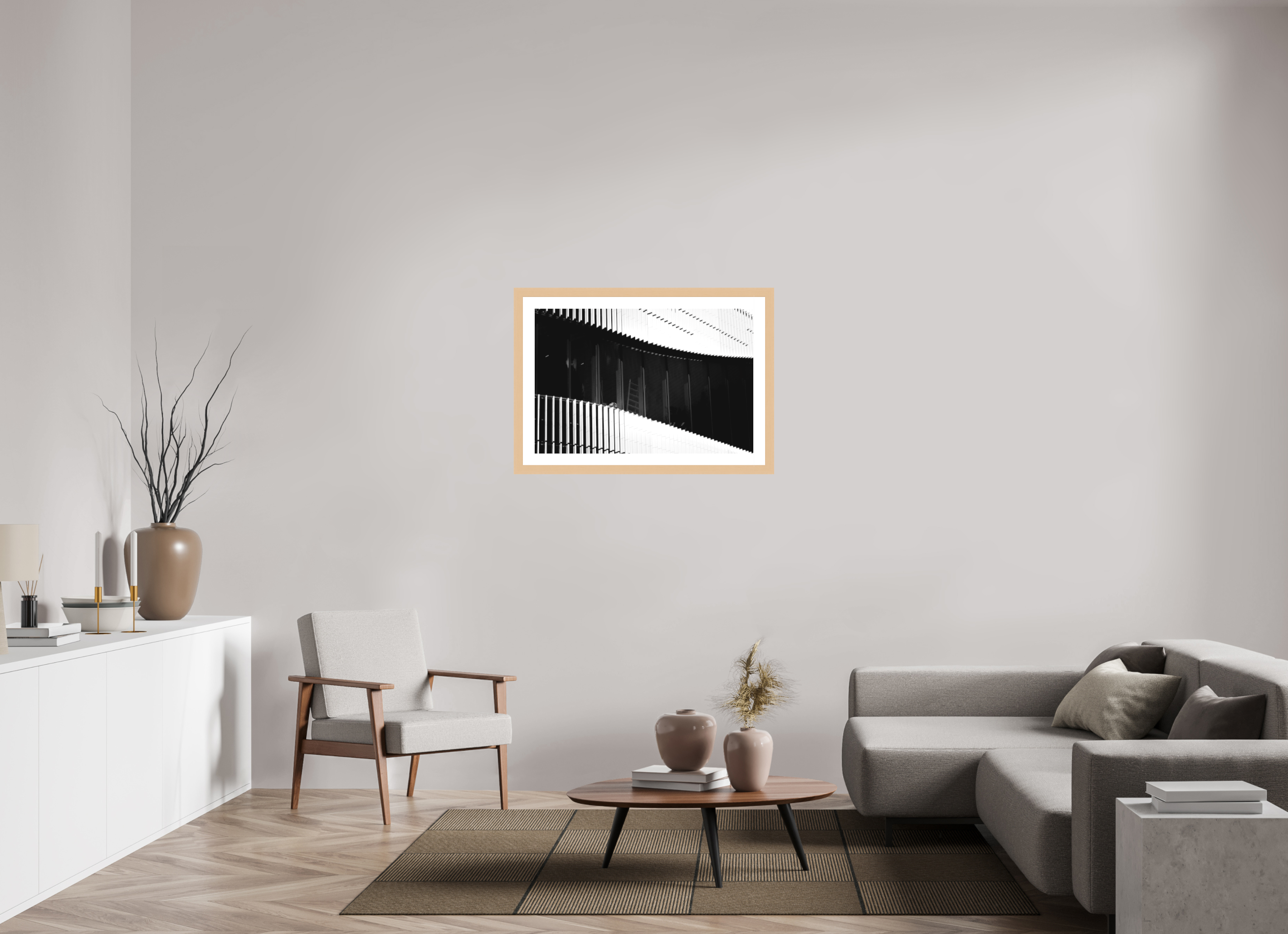 90 x 60 cm, Hamburg 40 mm with Frame The Ladder