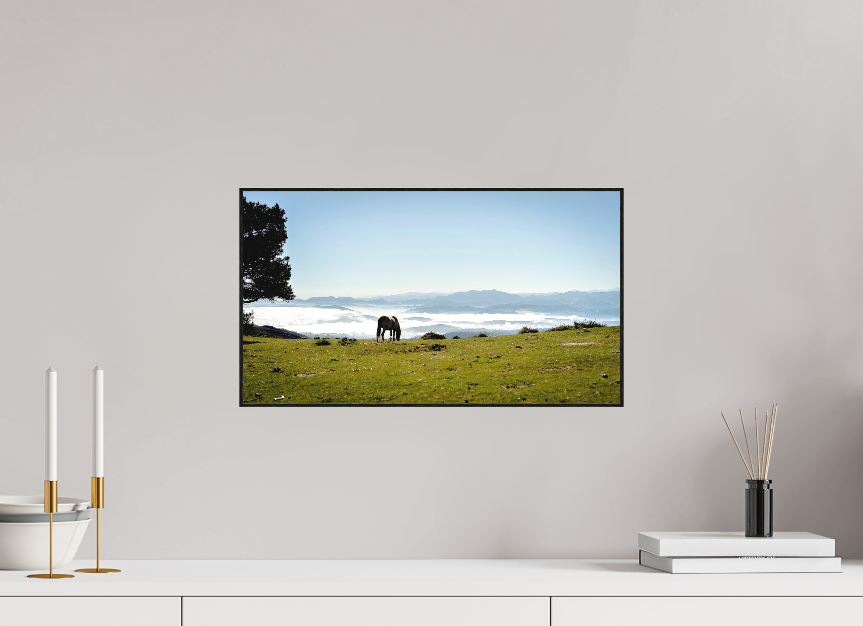 48 x 27 cm, Solid Wood Artbox A Horse with a View